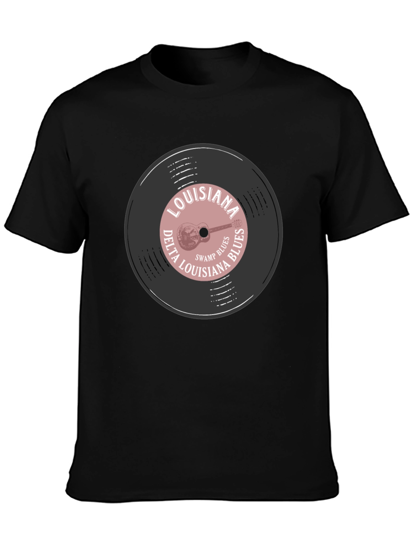 Louisiana Delta Blues Record Graphic T-Shirt