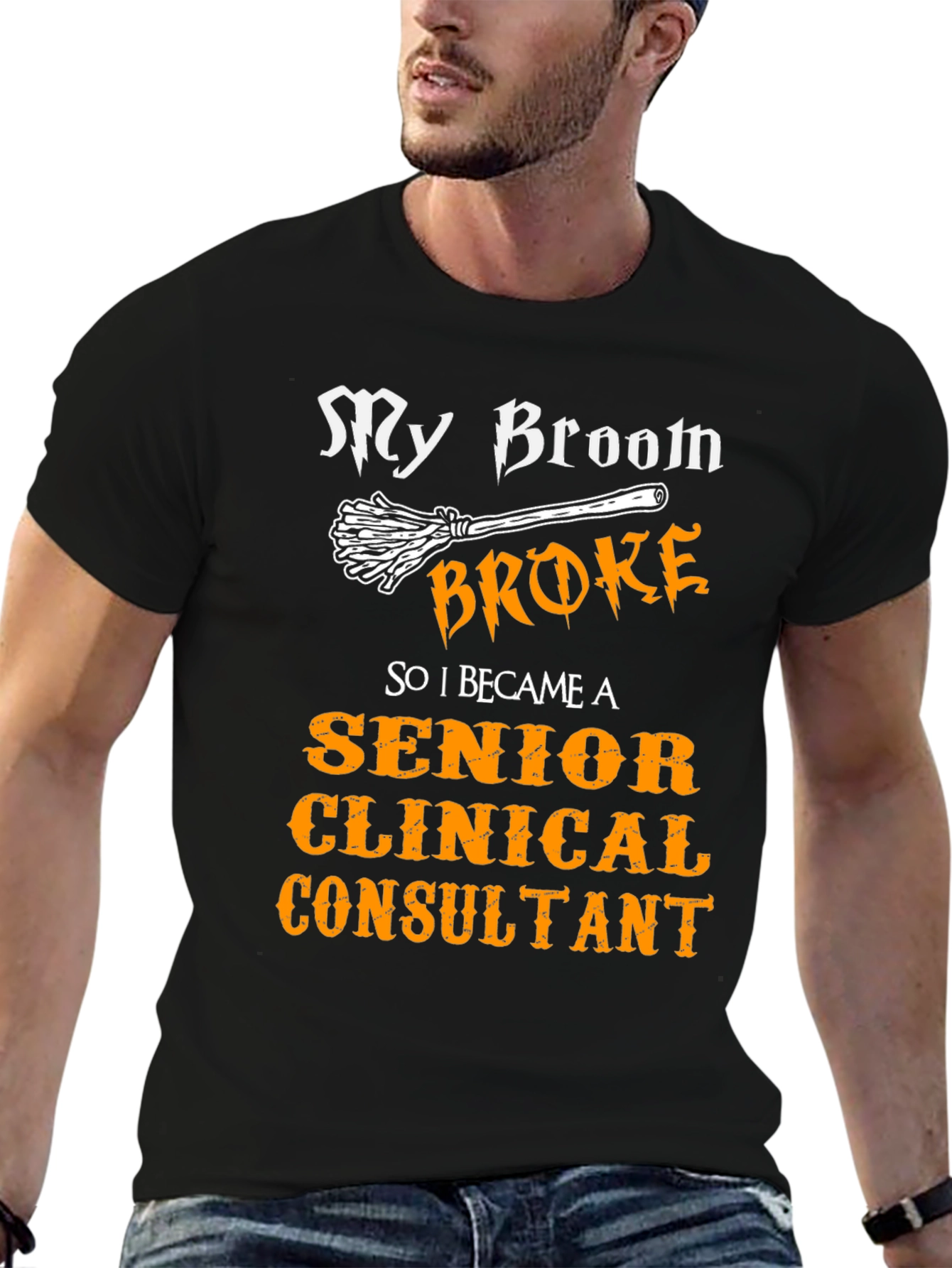 Senior Clinical Consultant T-Shirt - Broom Humor