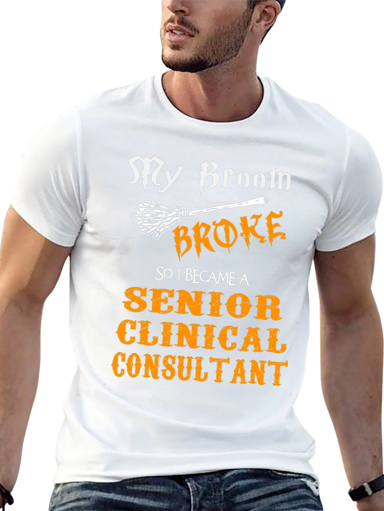 Senior Clinical Consultant T-Shirt - Broom Humor