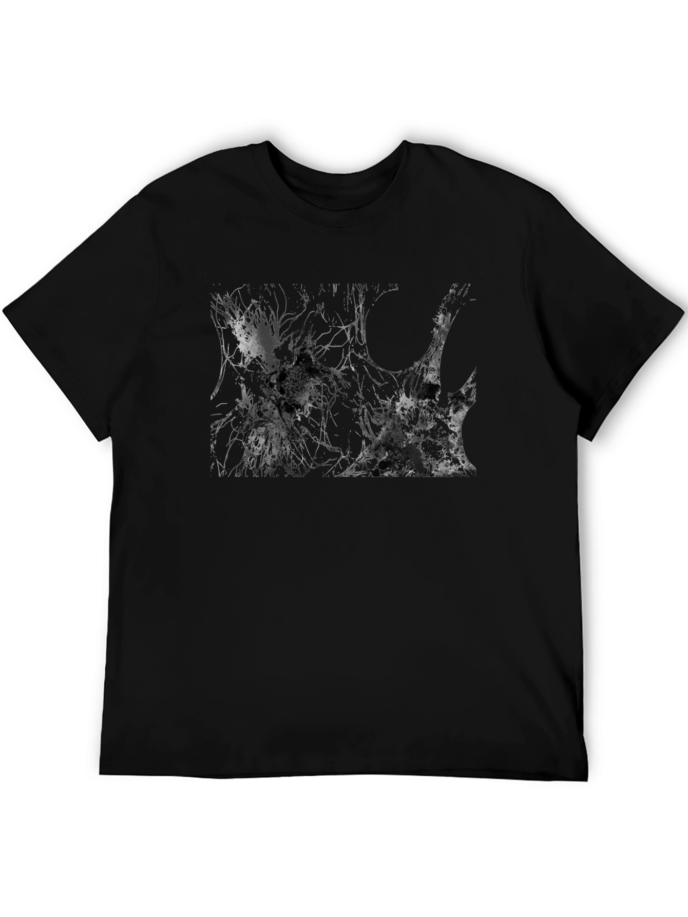 Abstract Art Black T-Shirt - Unique Graphic Tee