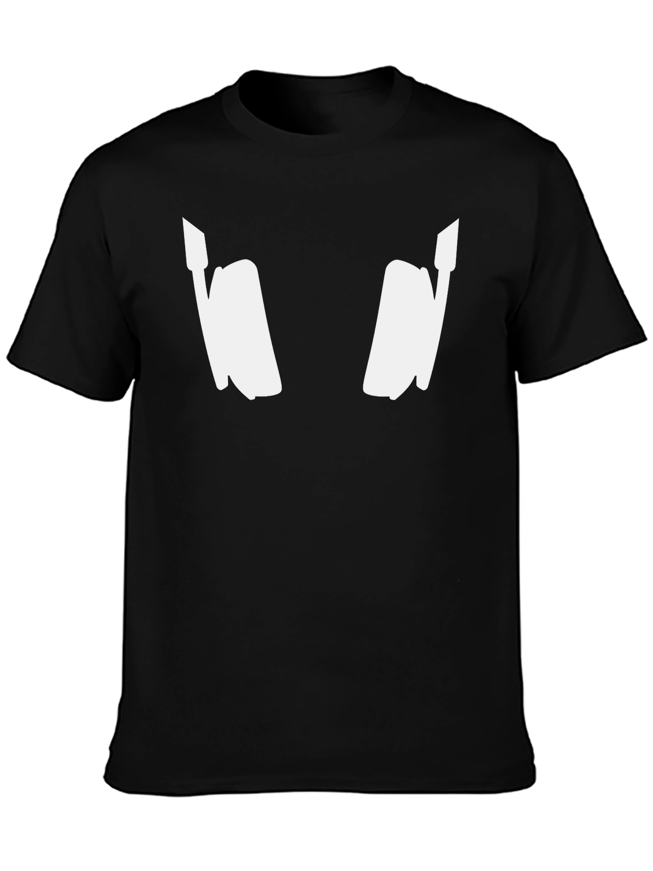 DJ Headphones Graphic Tee - Black Cotton Blend