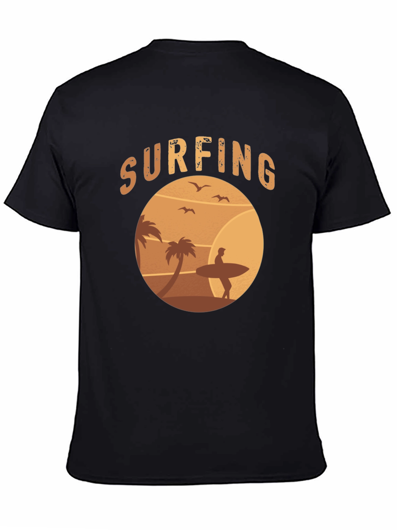 Surfing Beach T-Shirt - Retro Style