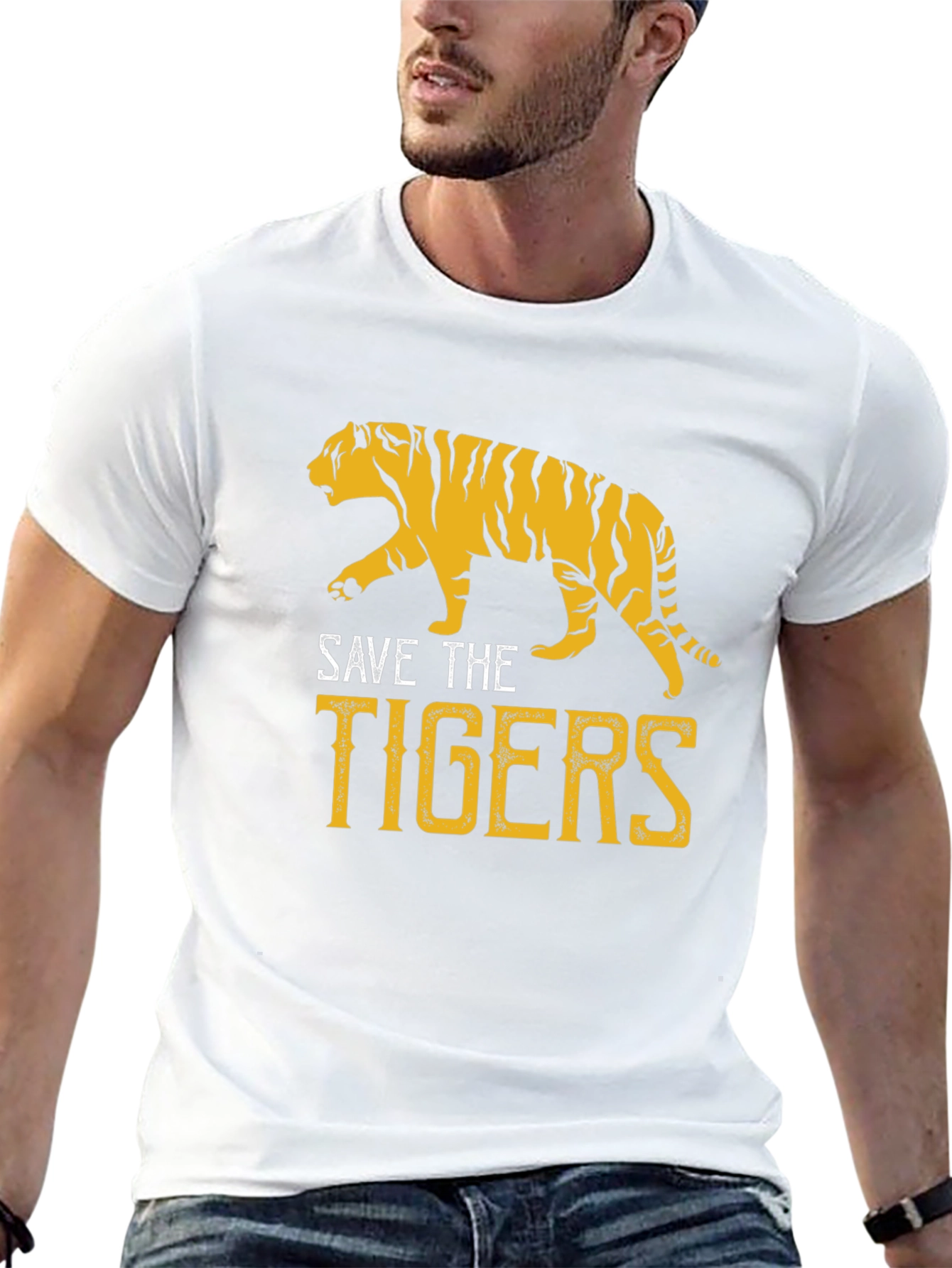 Save The Tigers Graphic T-Shirt - Black