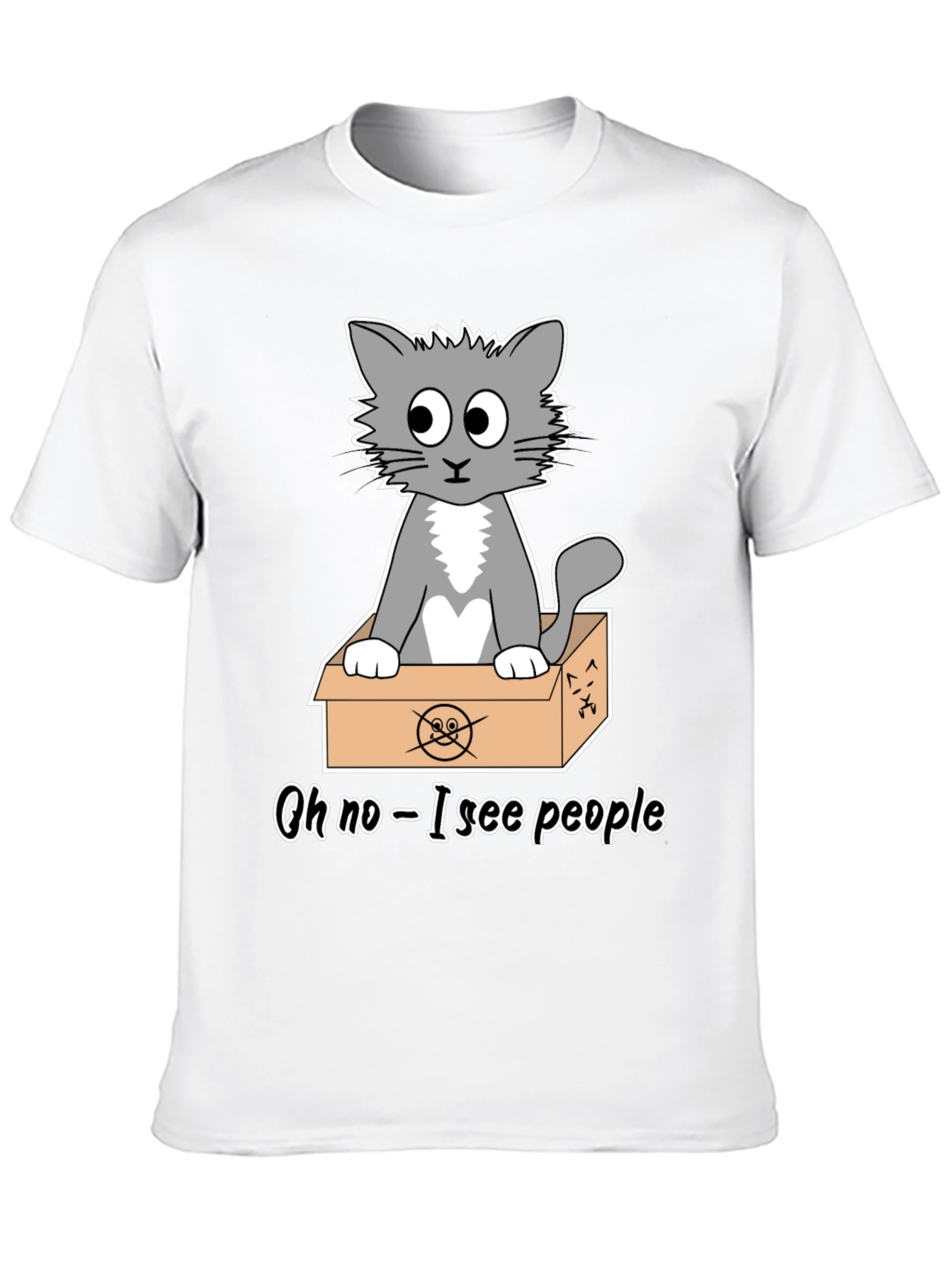 Cat in a Box T-Shirt - Funny Graphic Tee