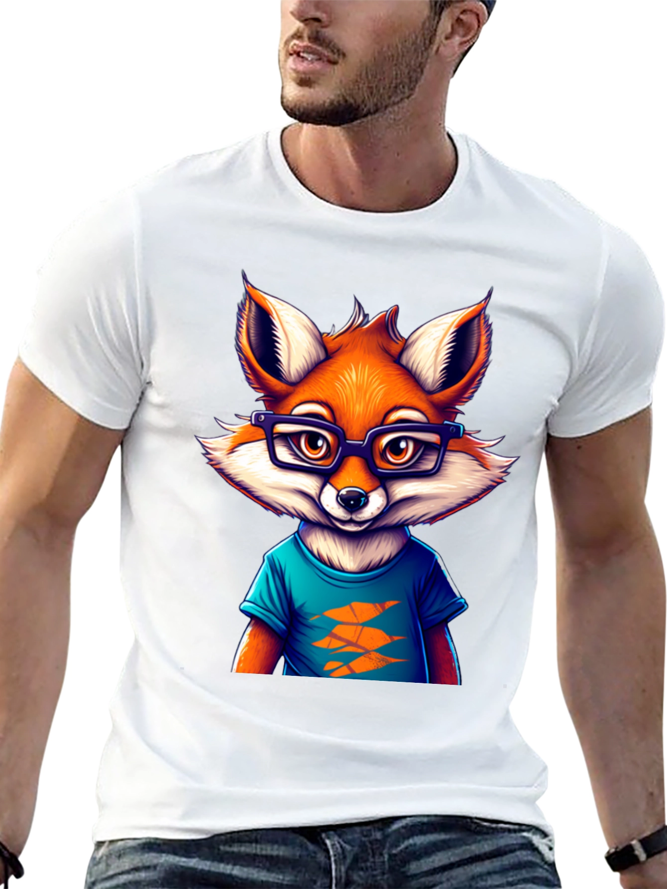 Cool Fox Graphic Tee - Unique Design