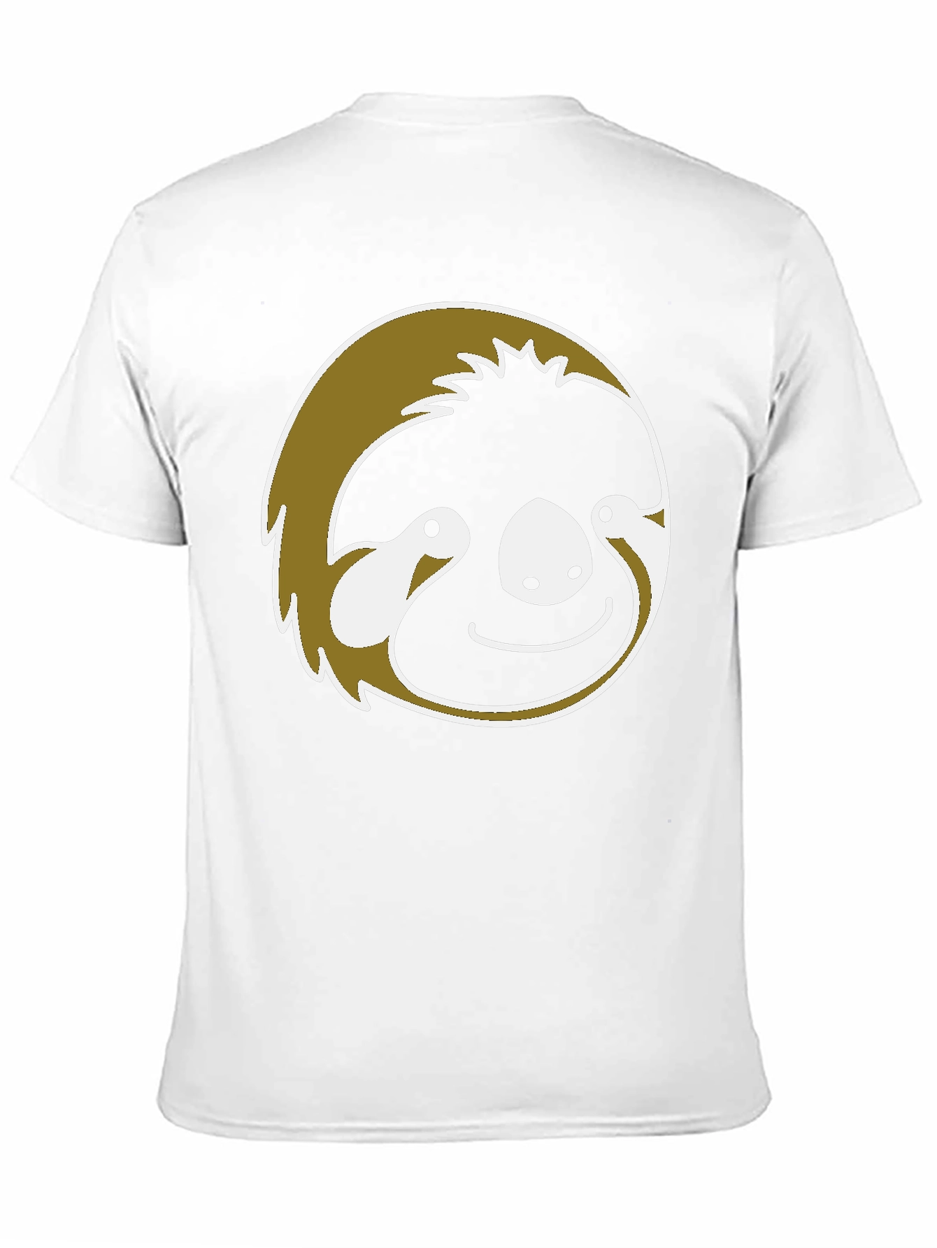 Sloth Face Graphic T-Shirt - Black
