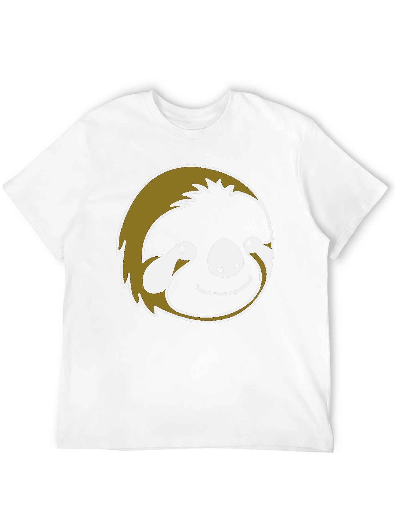 Sloth Face Graphic T-Shirt - Black