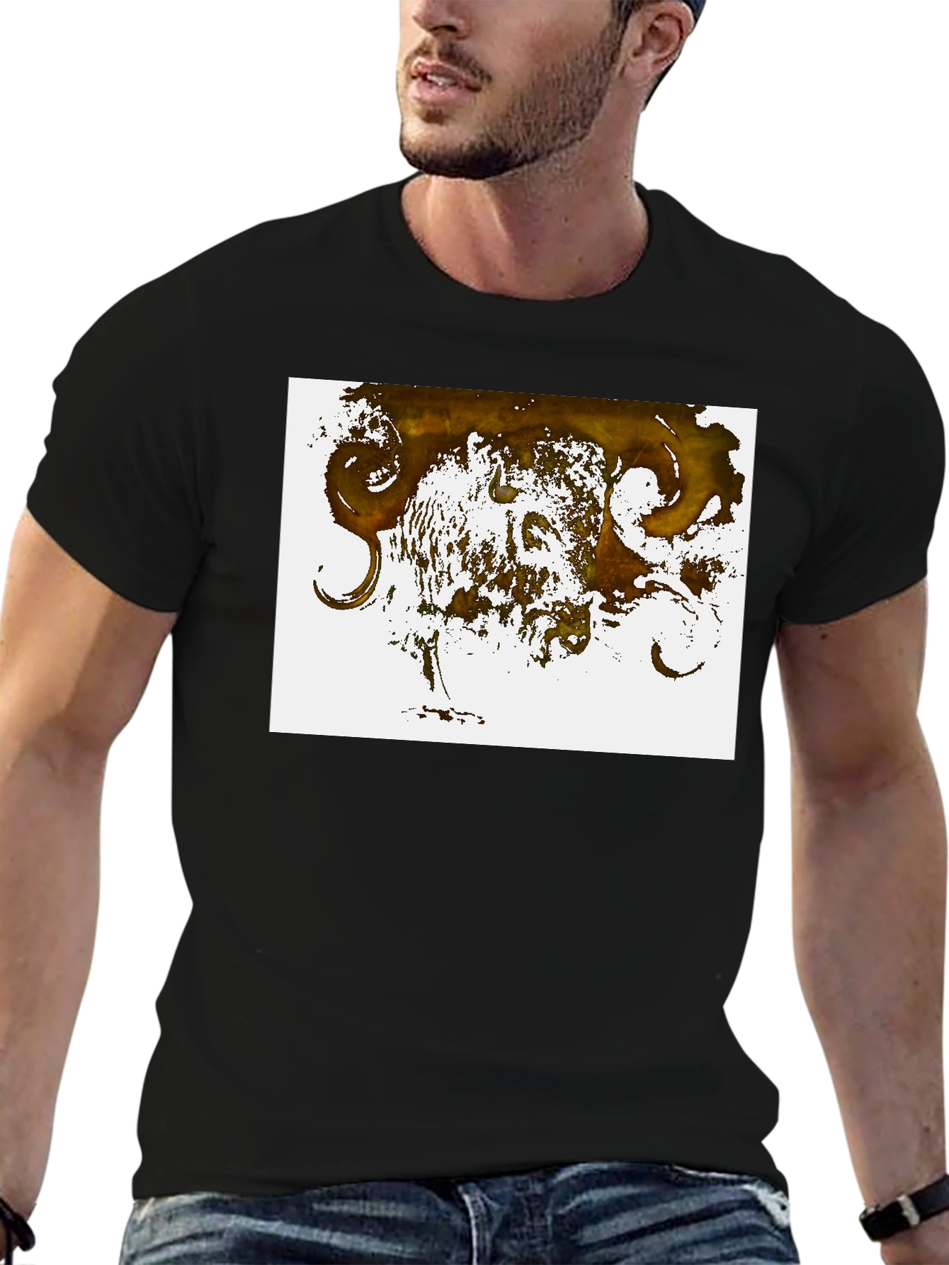 Abstract Art Black T-Shirt - Unique Design