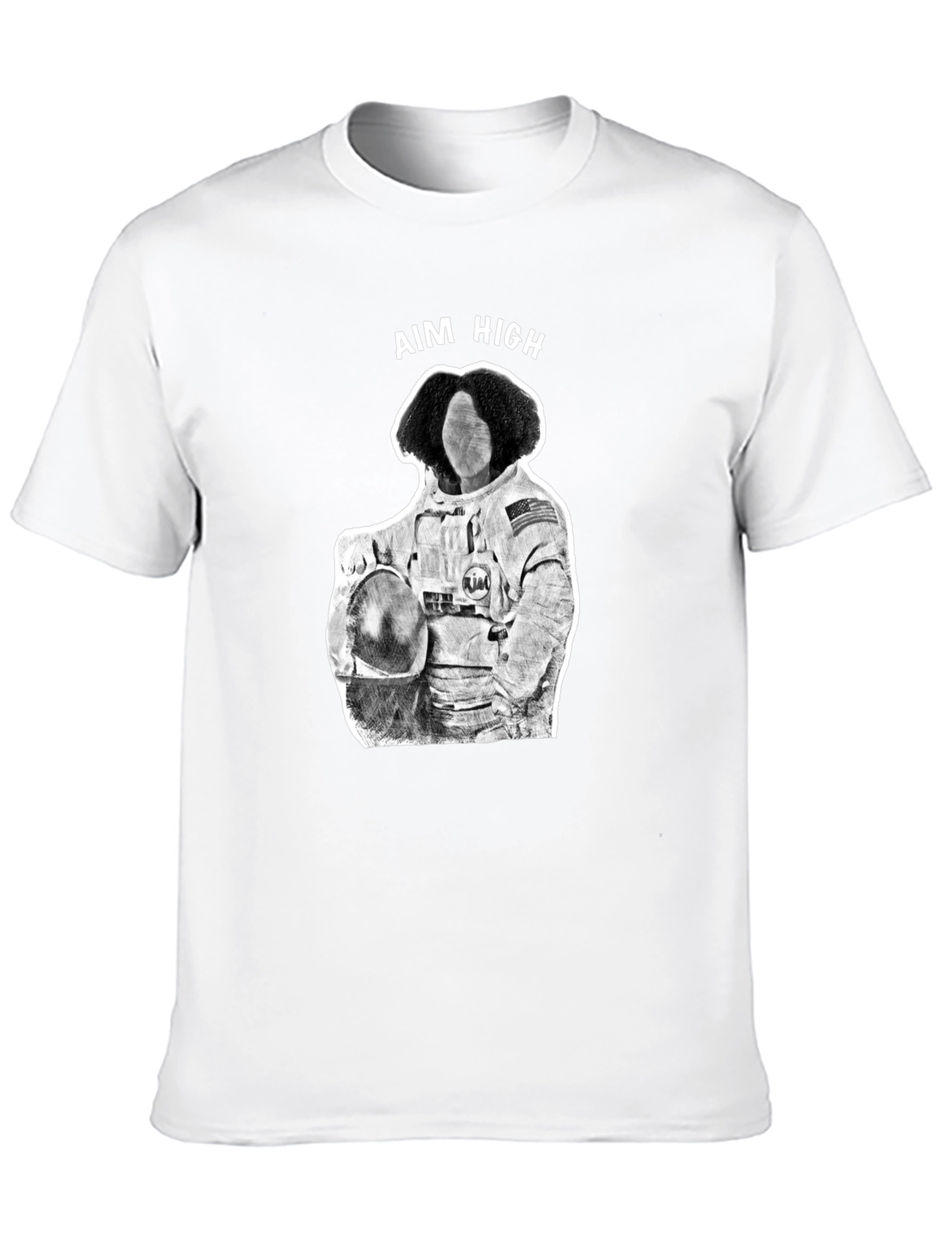 Aim High Astronaut Graphic Tee - Black