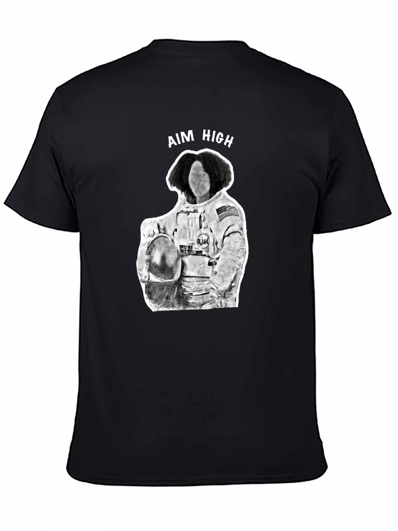 Aim High Astronaut Graphic Tee - Black