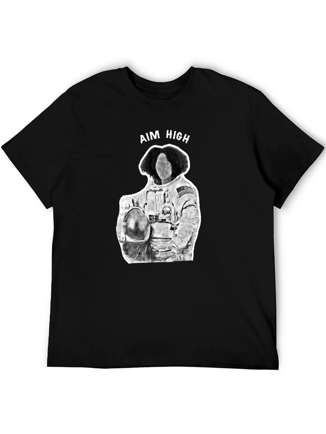 Aim High Astronaut Graphic Tee - Black