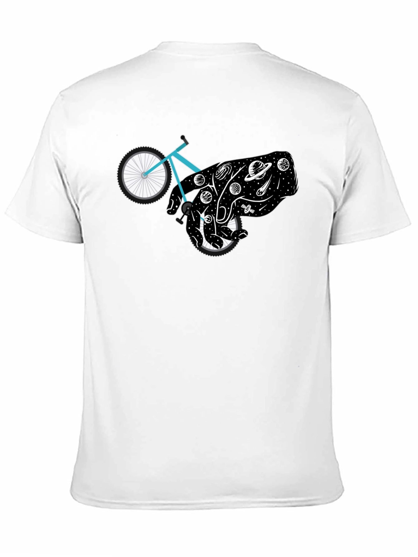 Cosmic Cyclist Black Graphic Tee