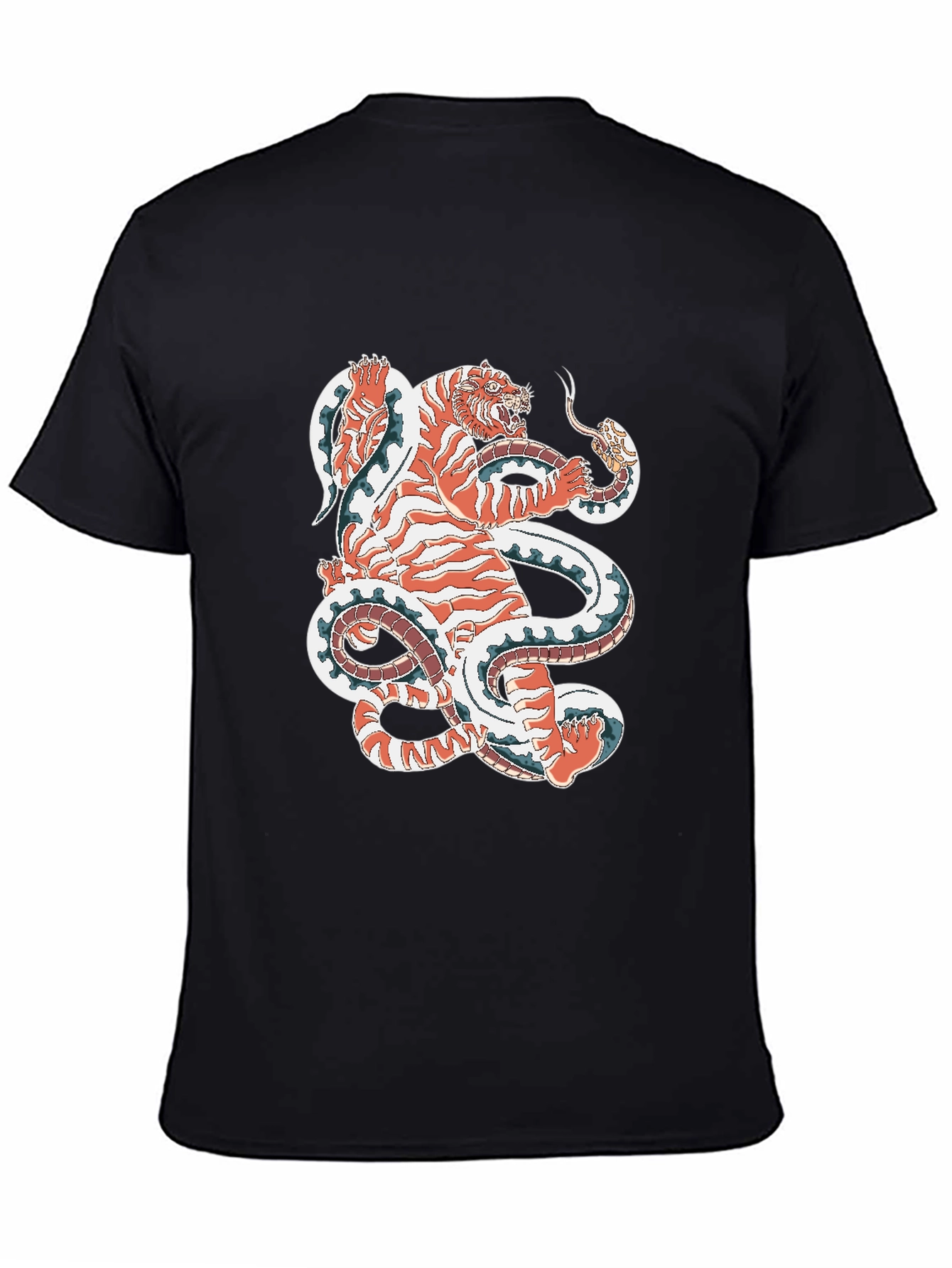 Tiger vs Snake Graphic Tee - Unique Design!