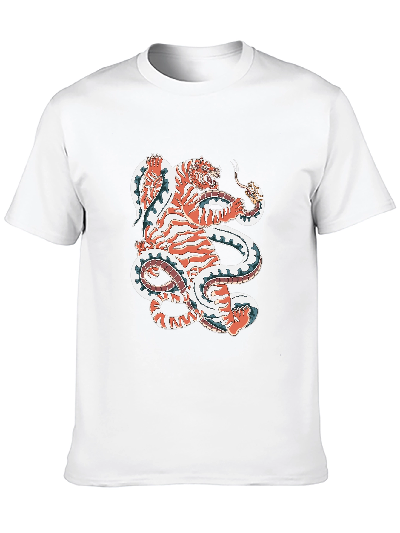Tiger vs Snake Graphic Tee - Unique Design!