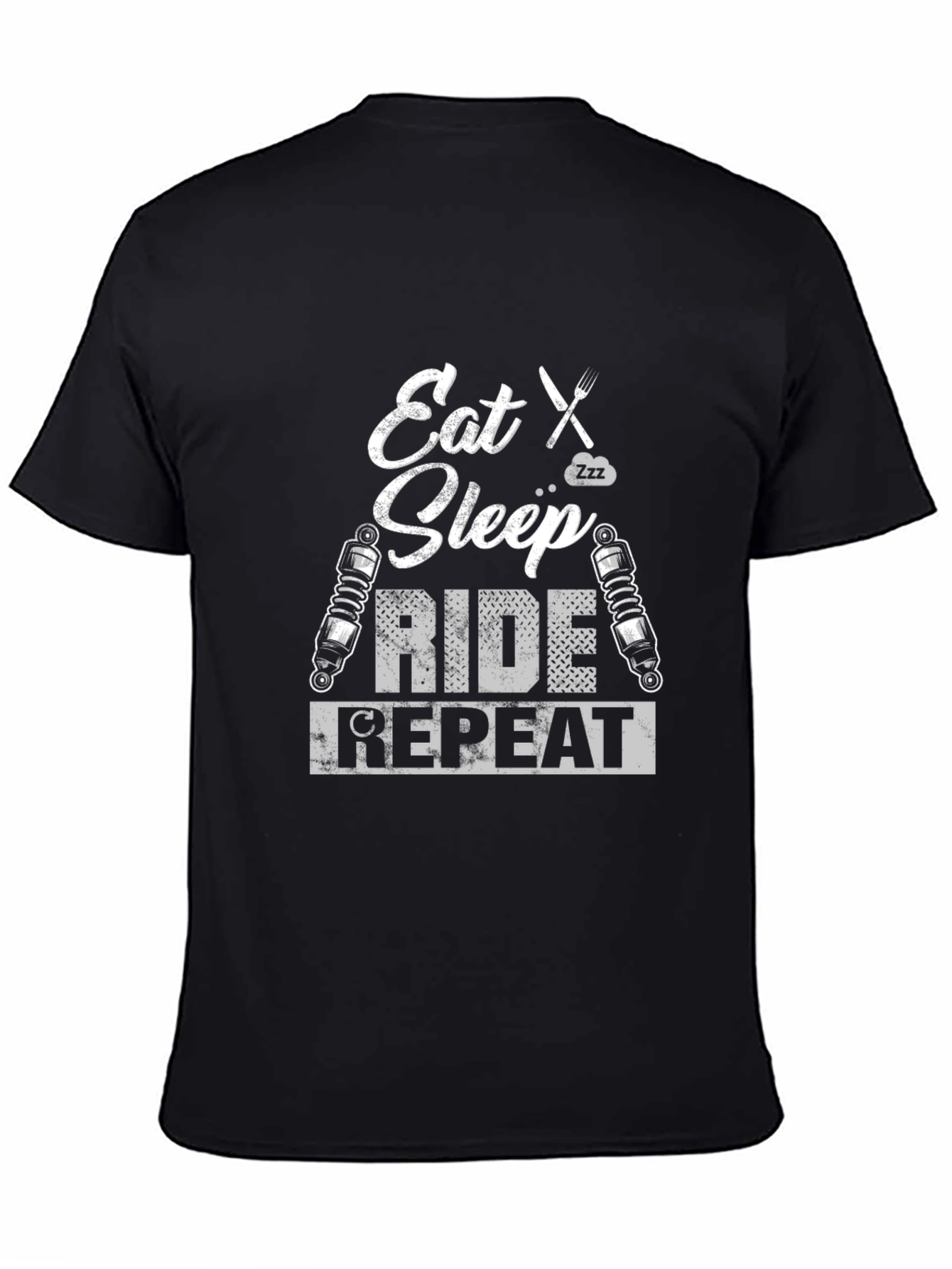 Eat Sleep Ride Repeat Graphic Tee - Biker T-Shirt