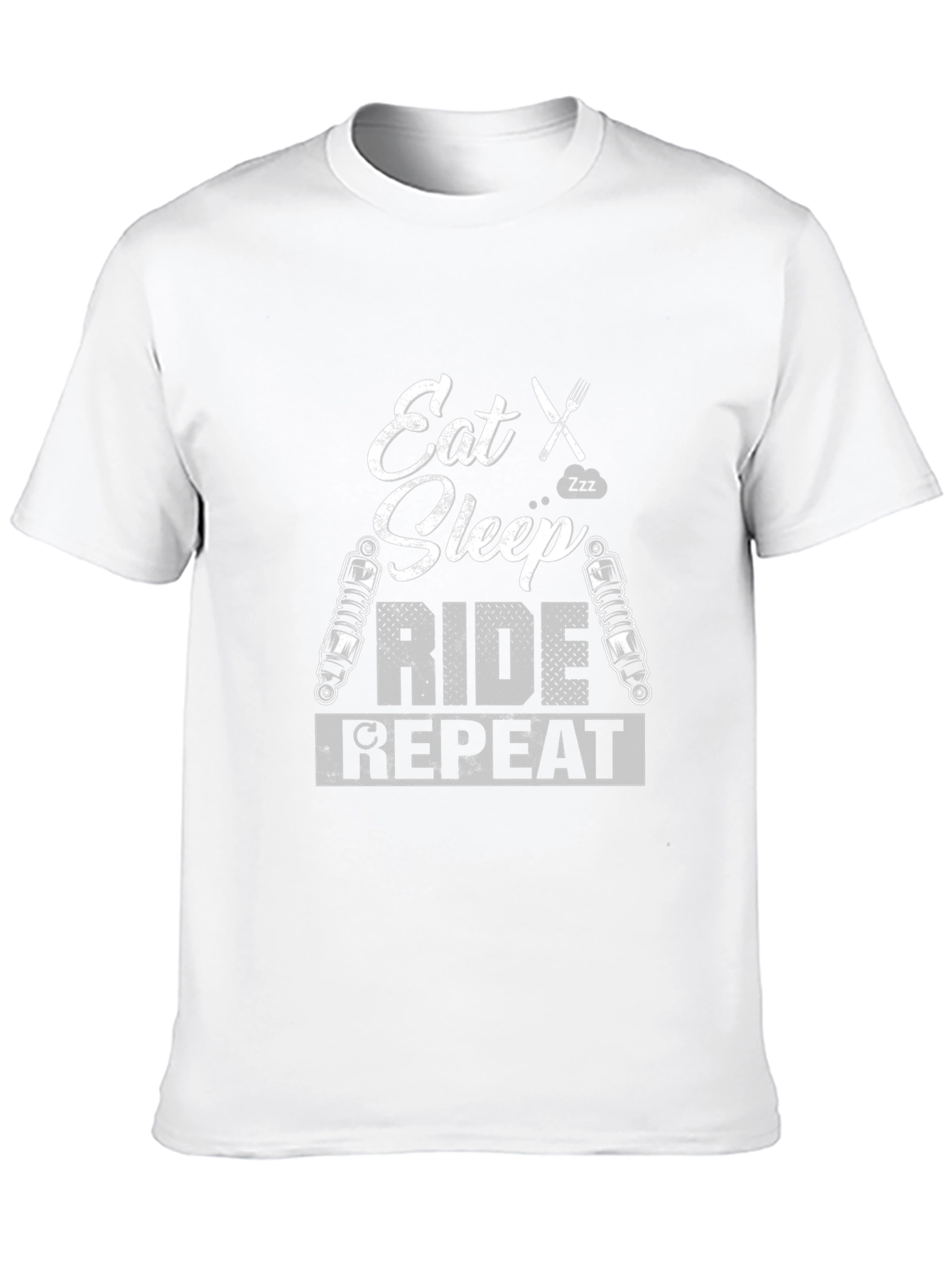Eat Sleep Ride Repeat Graphic Tee - Biker T-Shirt