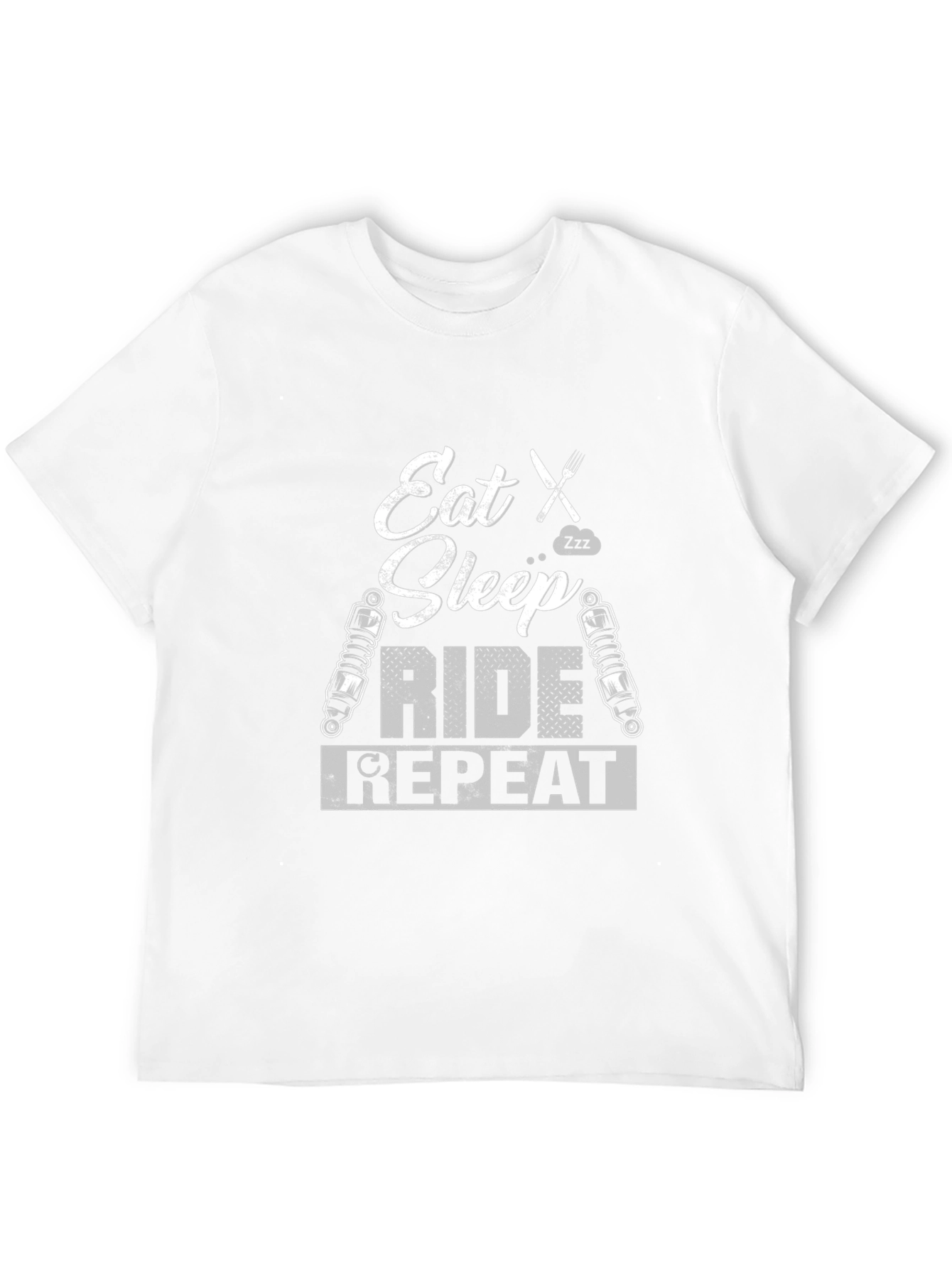 Eat Sleep Ride Repeat Graphic Tee - Biker T-Shirt