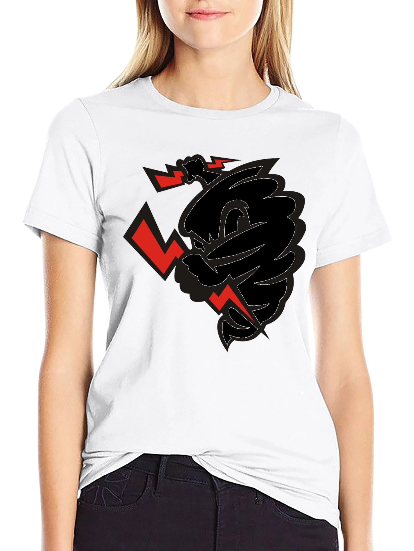 Edgy Graphic Print Black T-Shirt for Men