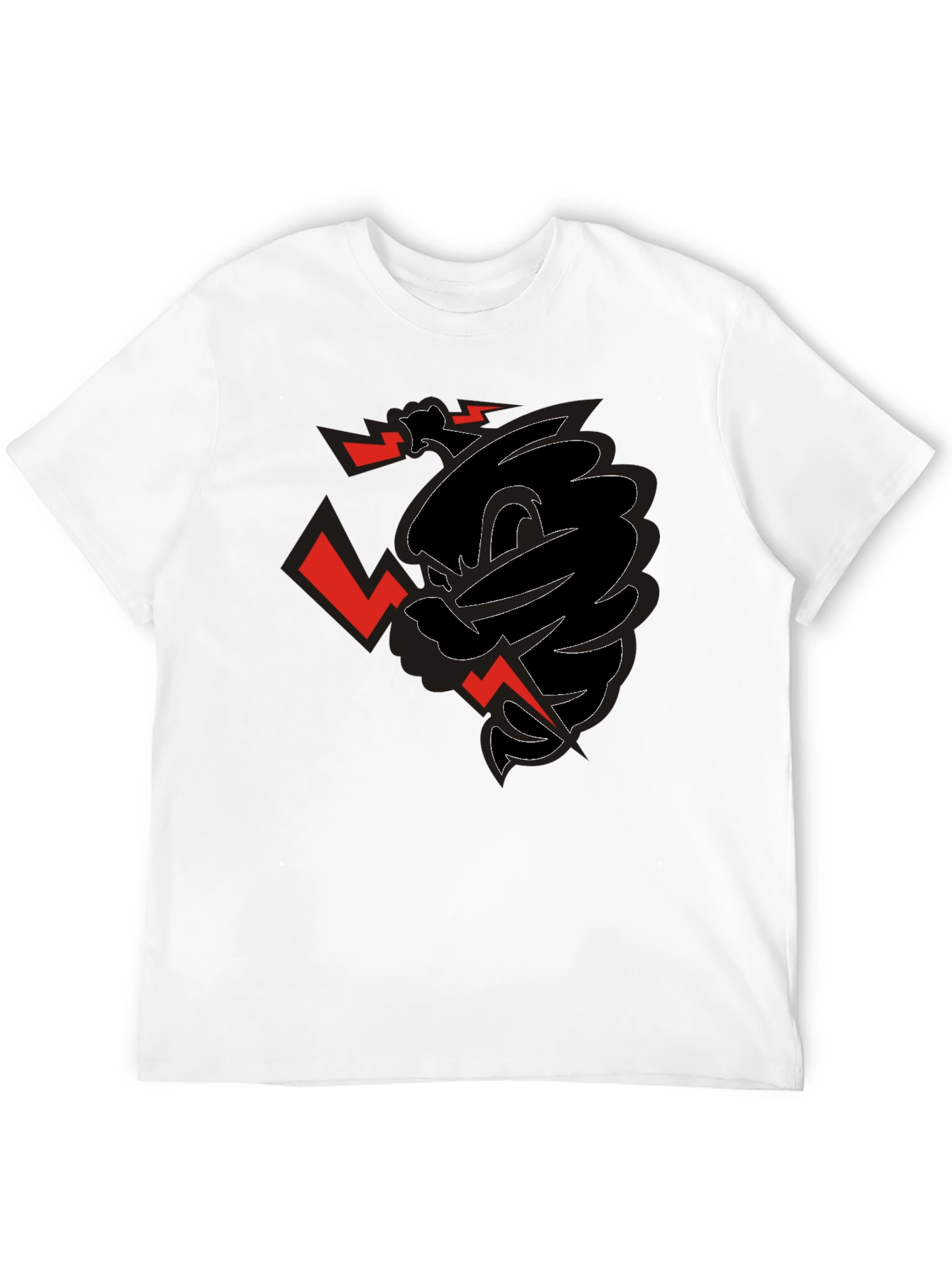 Edgy Graphic Print Black T-Shirt for Men