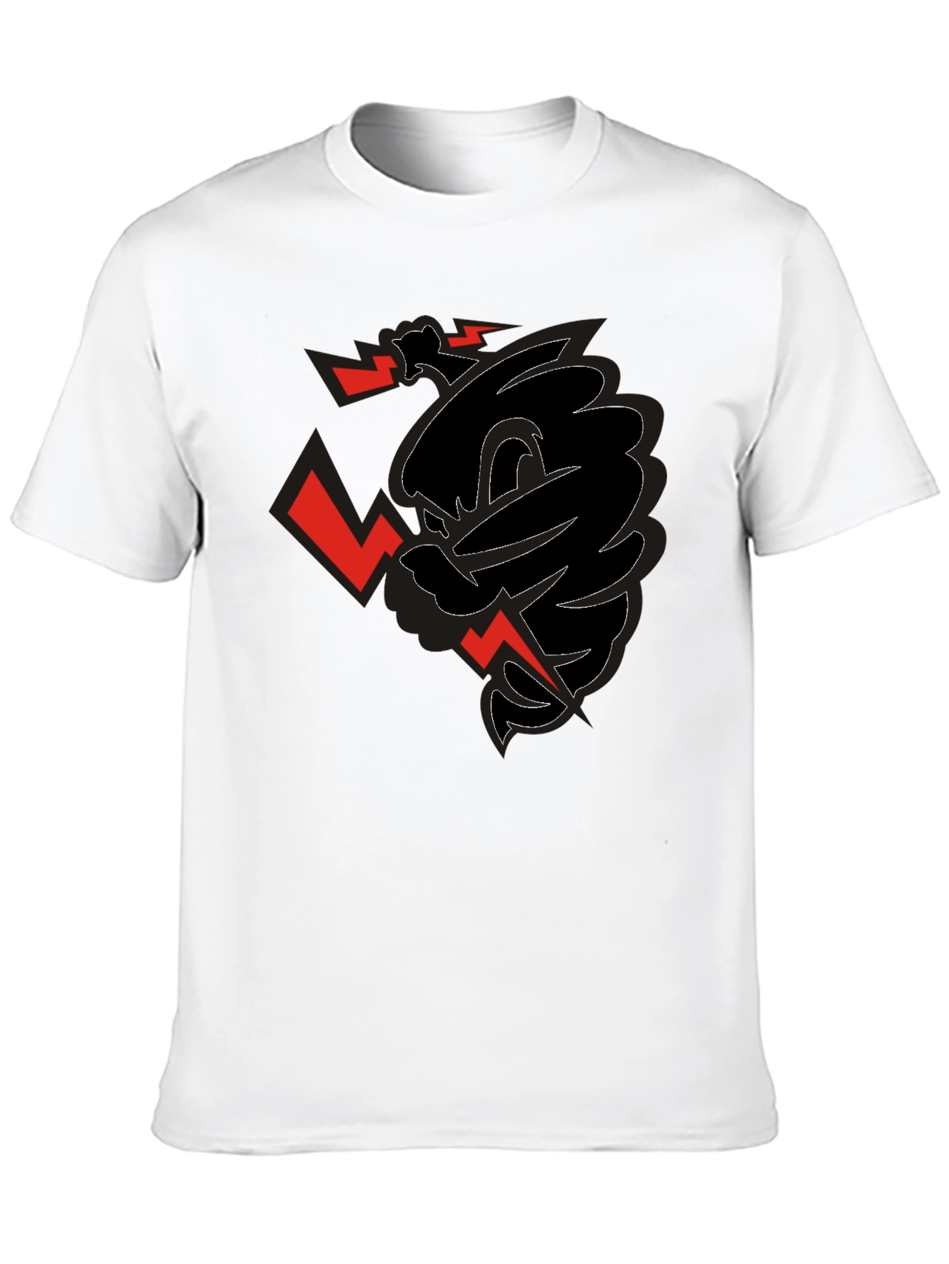 Edgy Graphic Print Black T-Shirt for Men