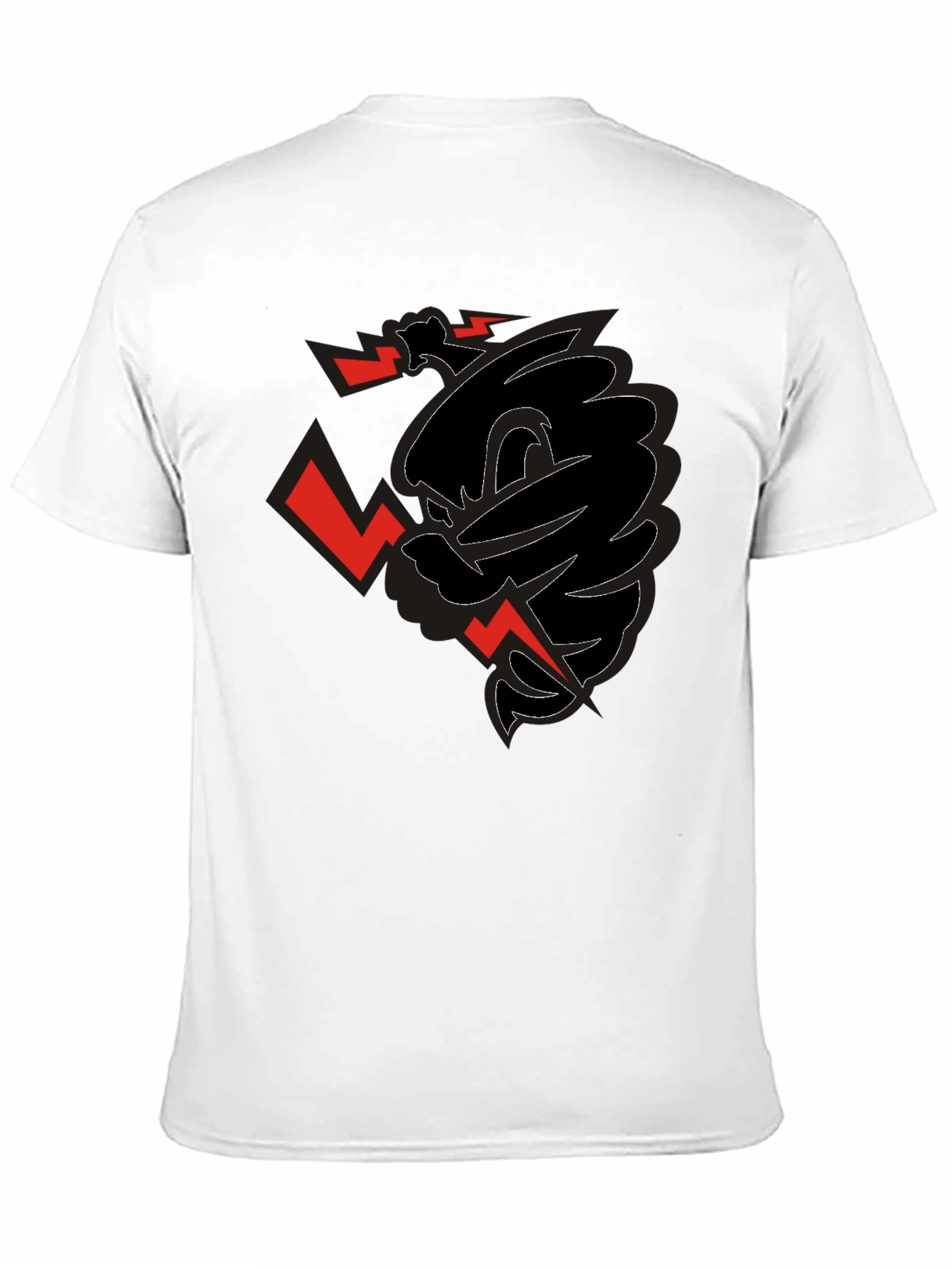 Edgy Graphic Print Black T-Shirt for Men