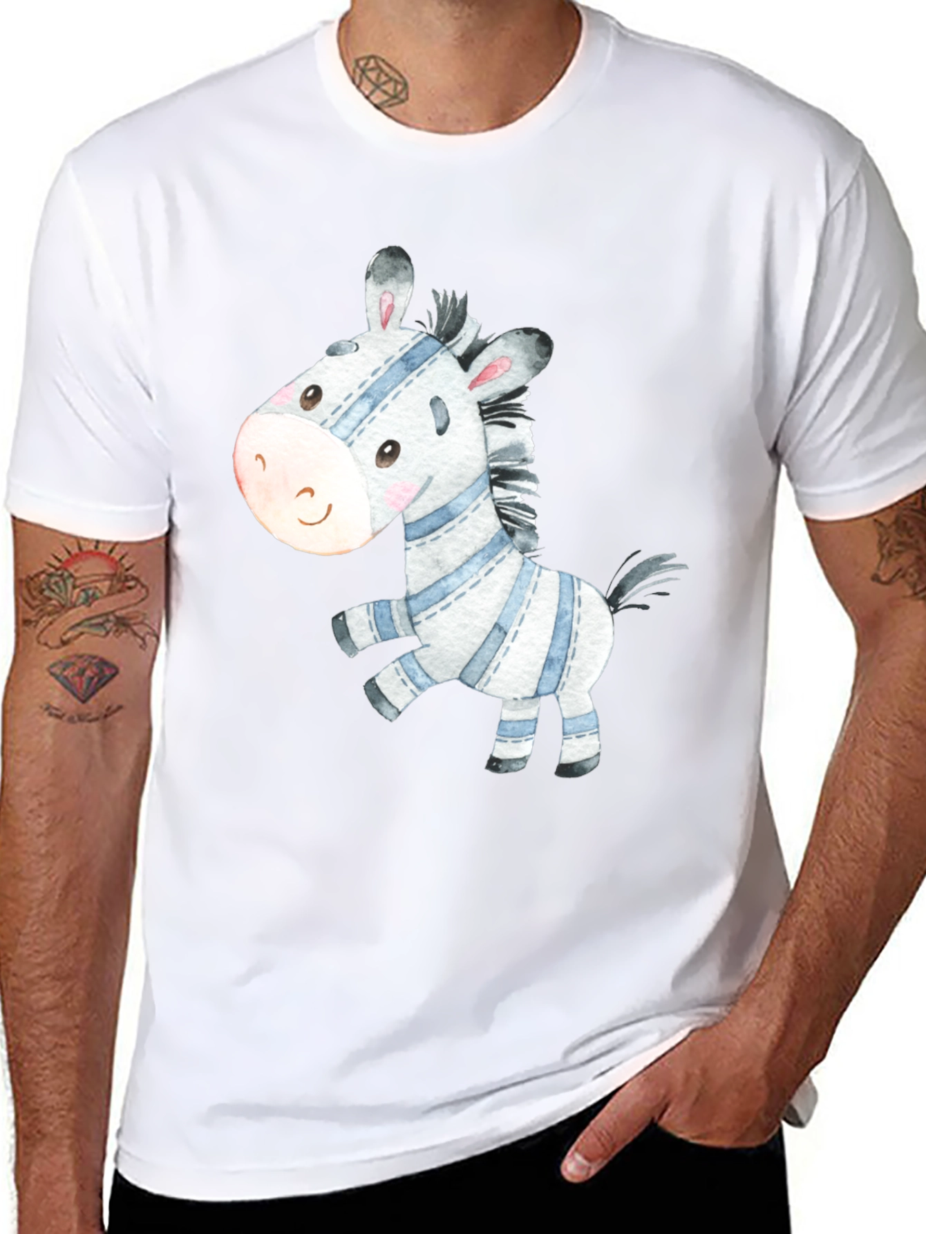 Cute Zebra Graphic Tee - Stylish Casual Wear