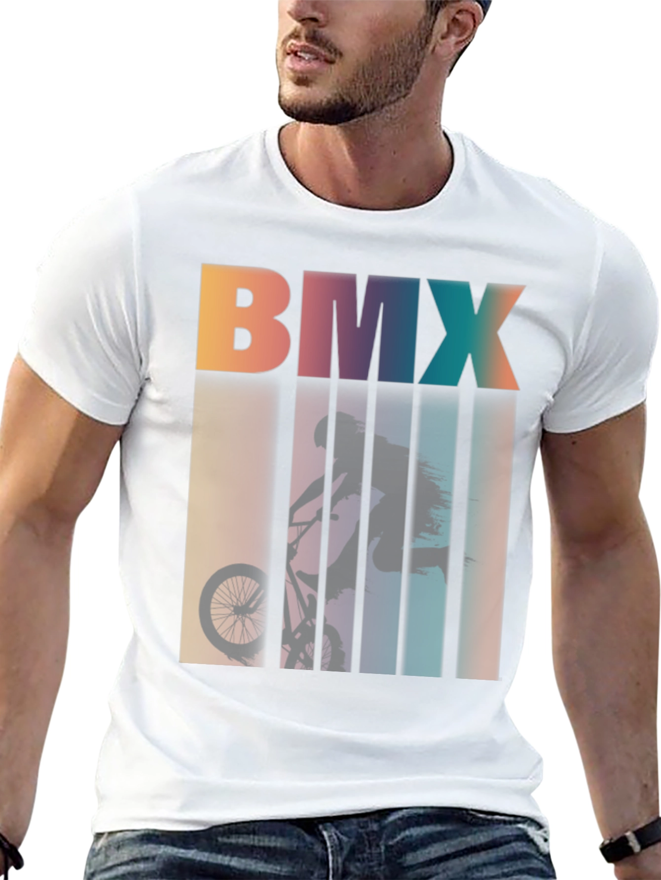 BMX Silhouette Graphic Tee - Retro Style