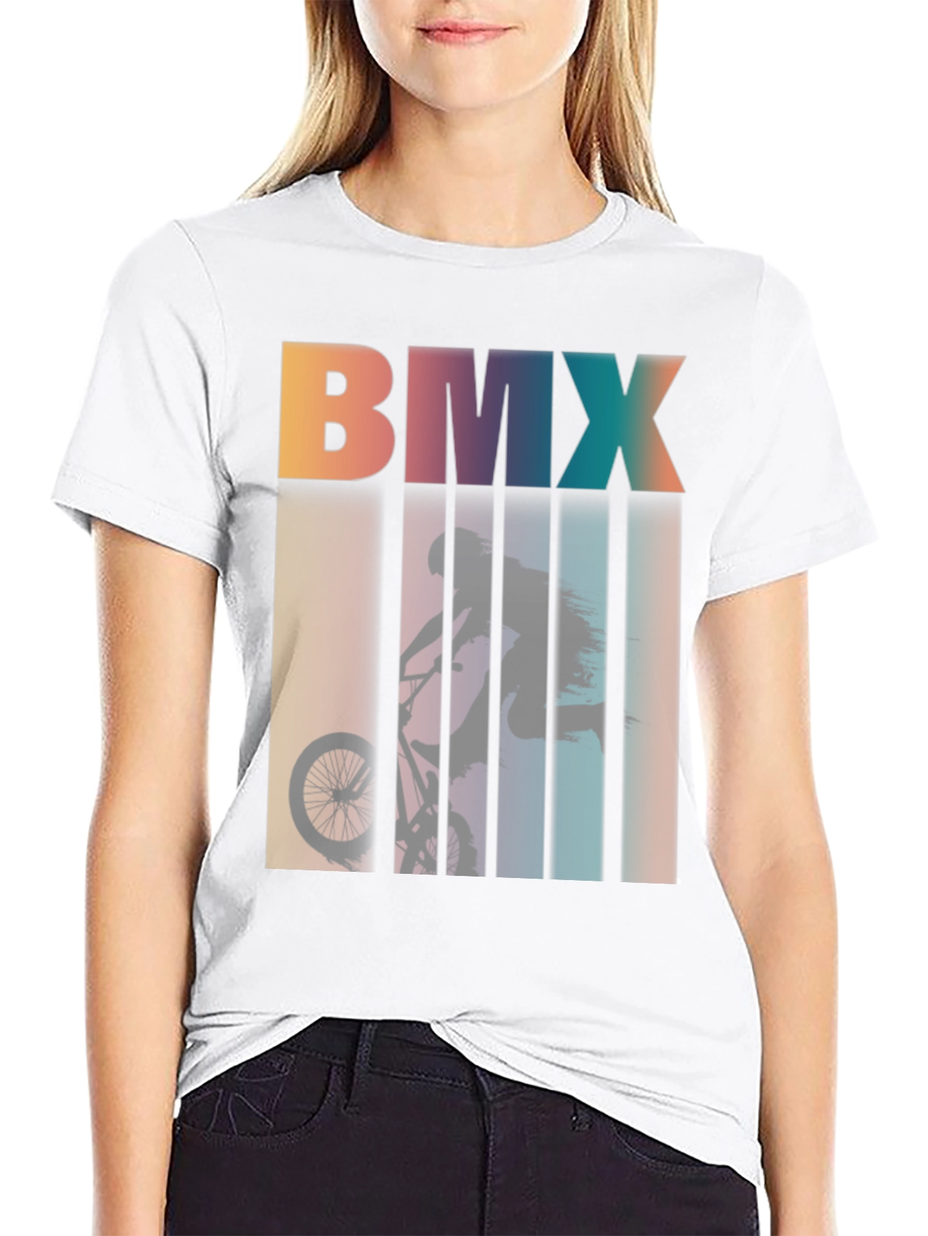 BMX Silhouette Graphic Tee - Retro Style