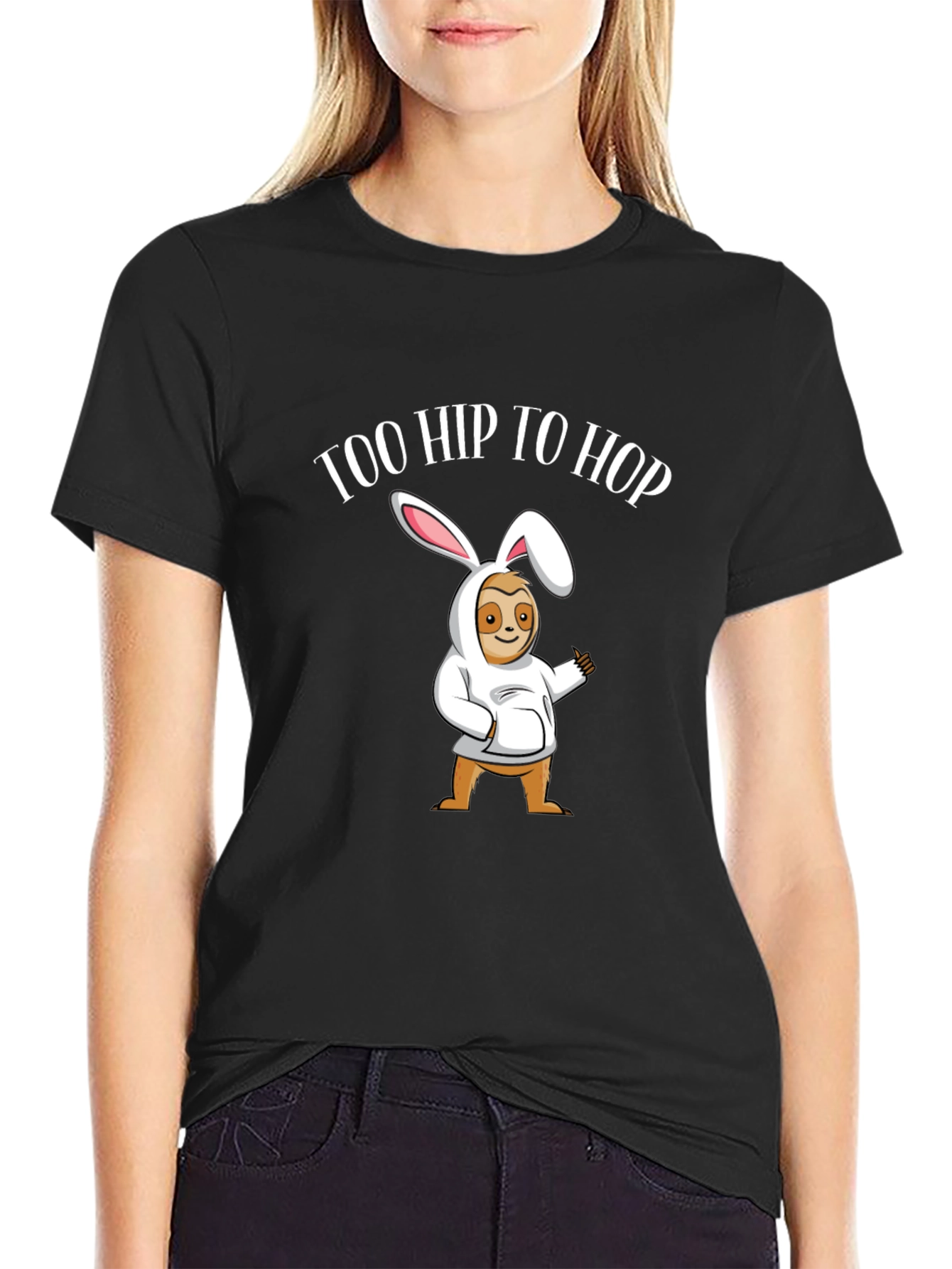 Too Hip to Hop Sloth Easter T-Shirt