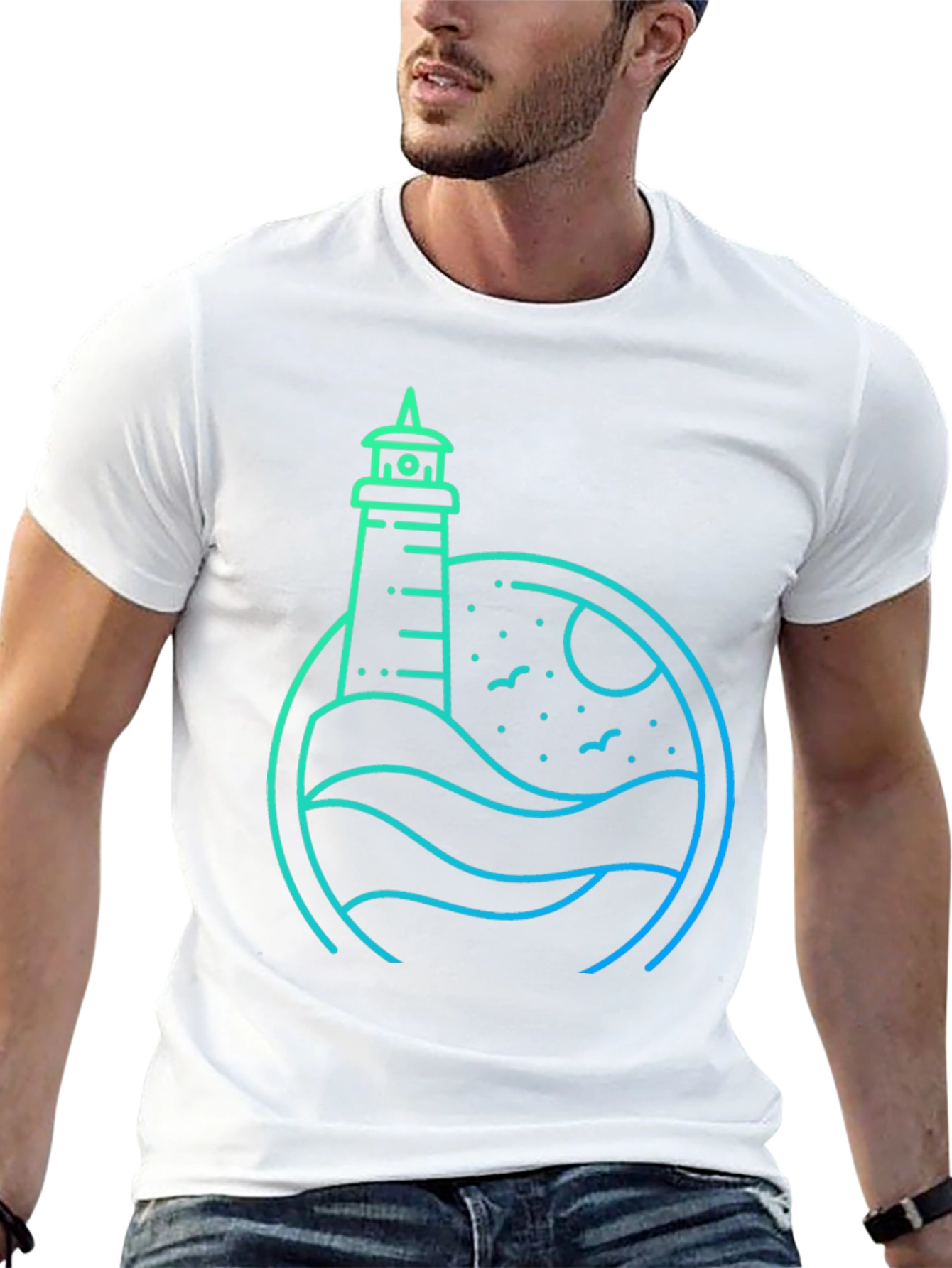 Lighthouse Graphic Tee - Coastal Style Shirt