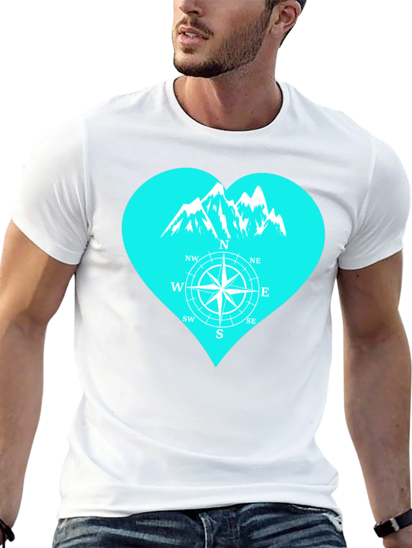 Mountain Compass Heart T-Shirt - Adventure Ready