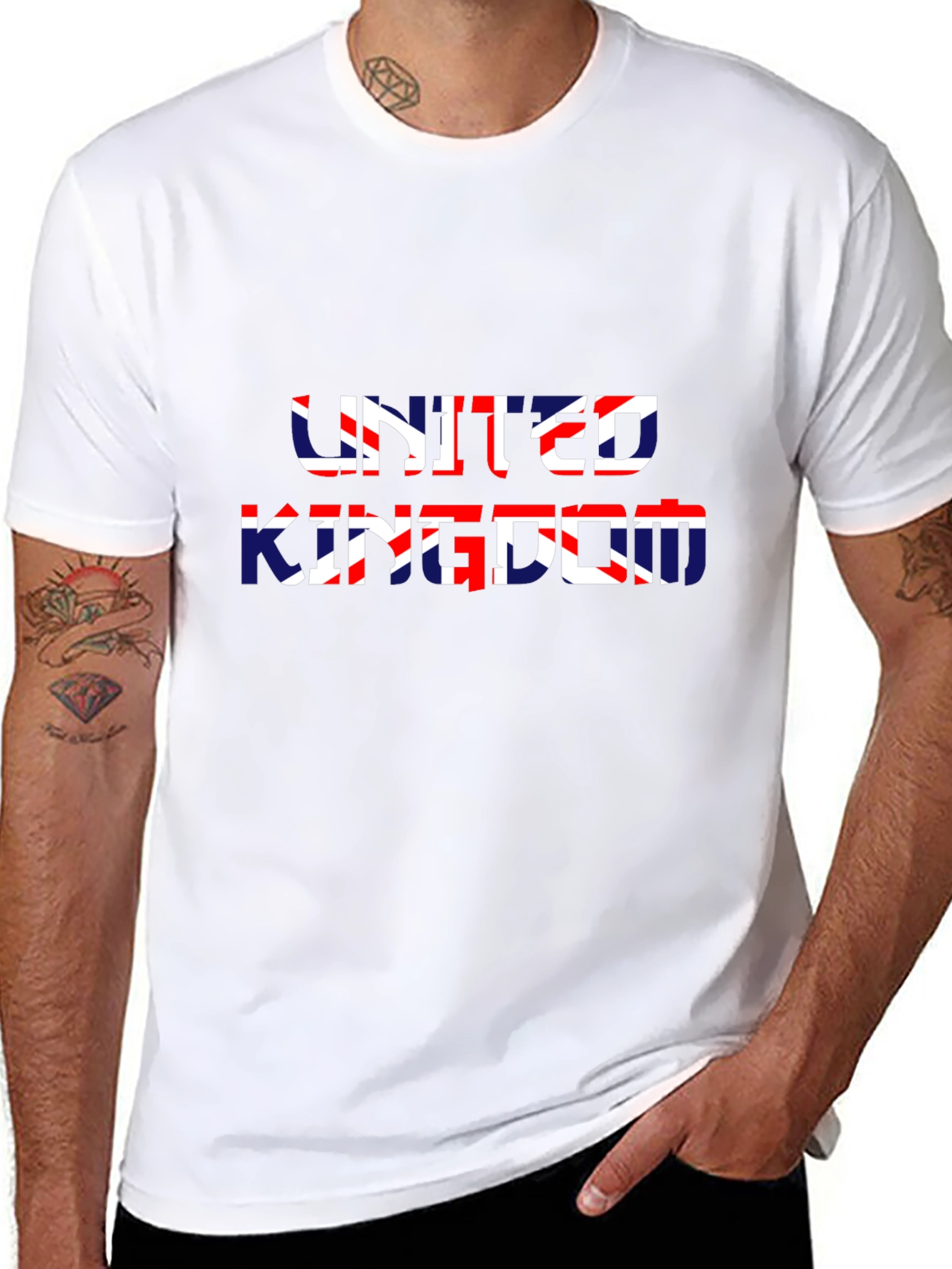 United Kingdom Flag Graphic Black Tee