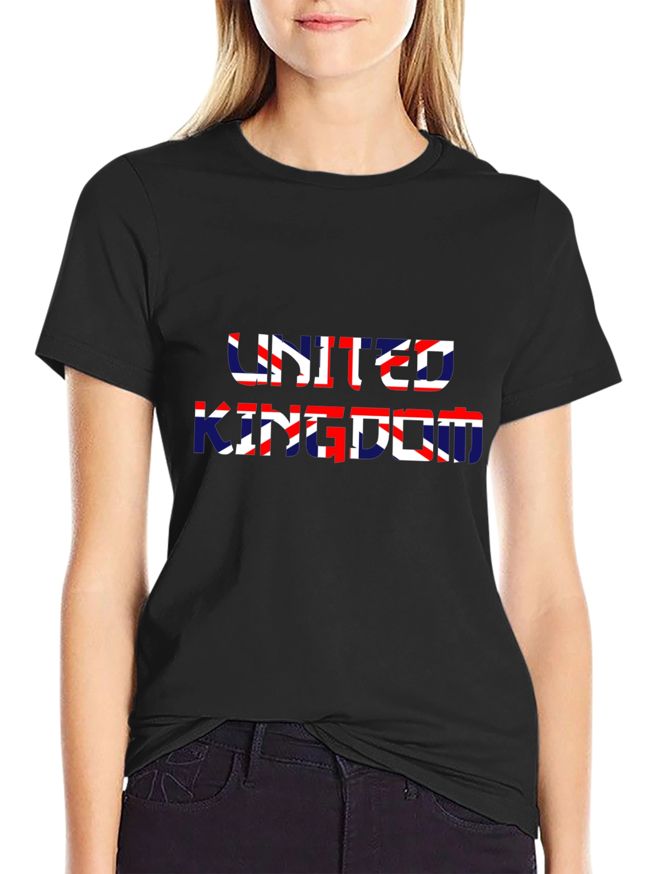 United Kingdom Flag Graphic Black Tee