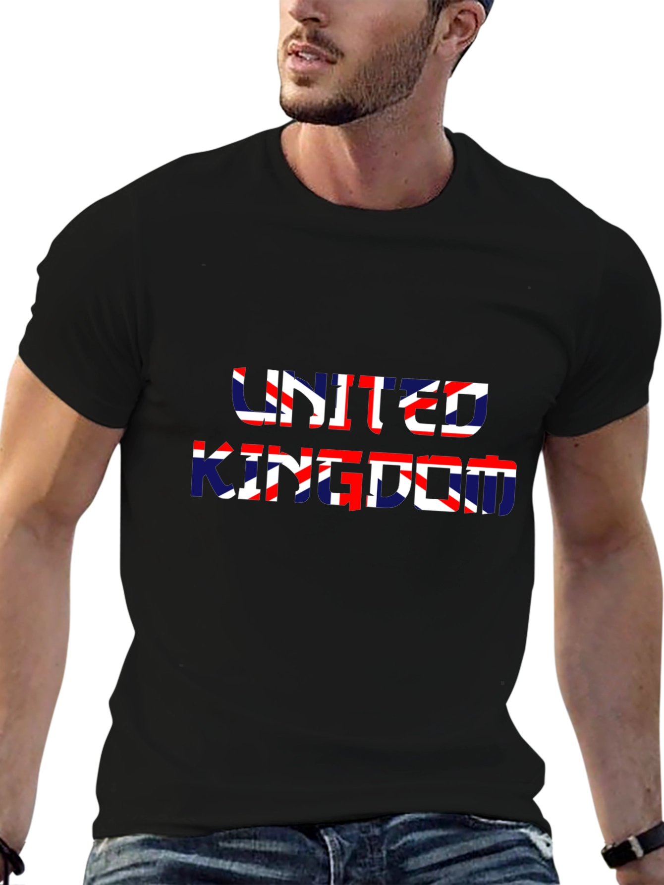 United Kingdom Flag Graphic Black Tee