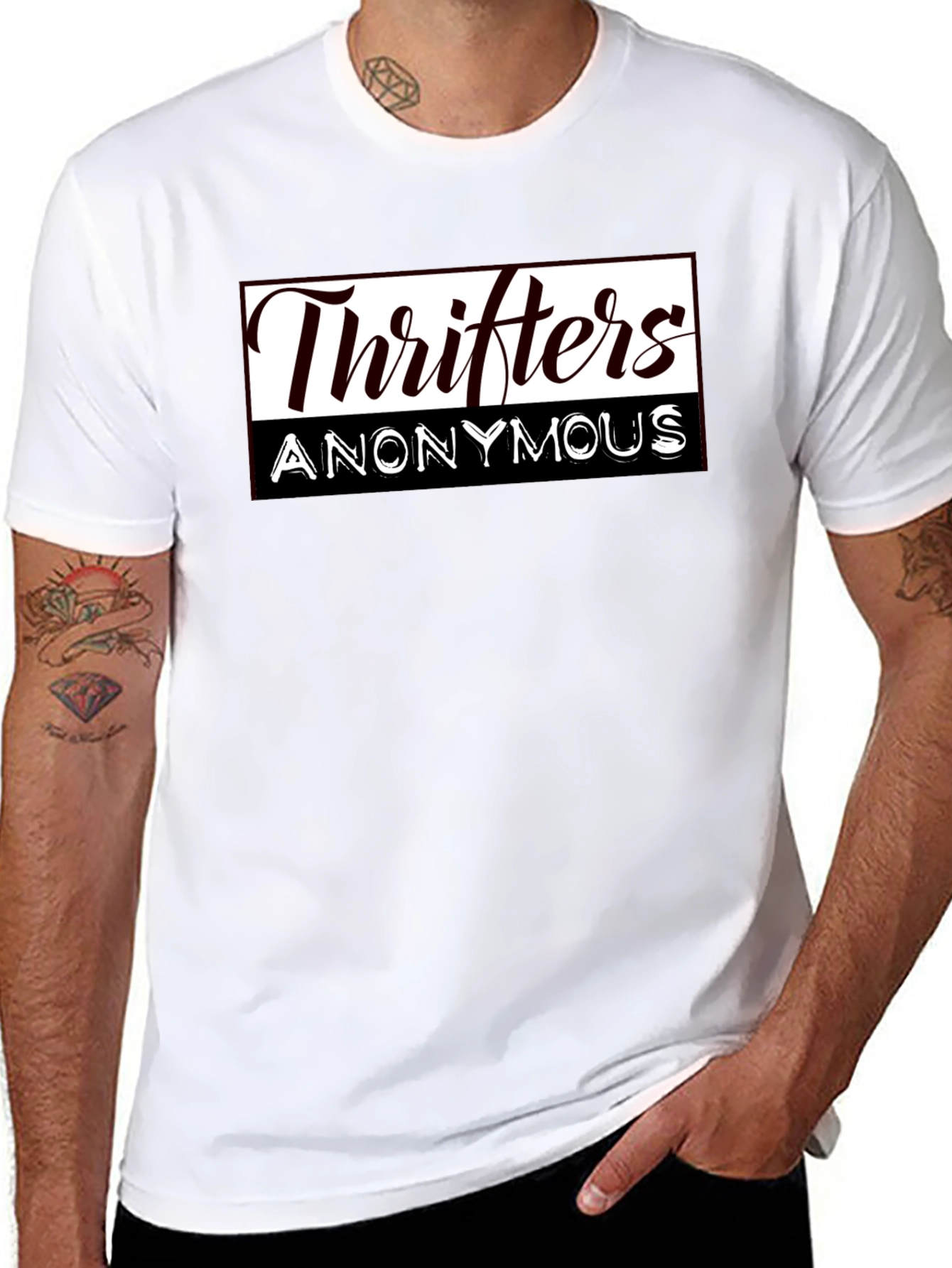 Thrifters Anonymous Graphic T-Shirt - Black