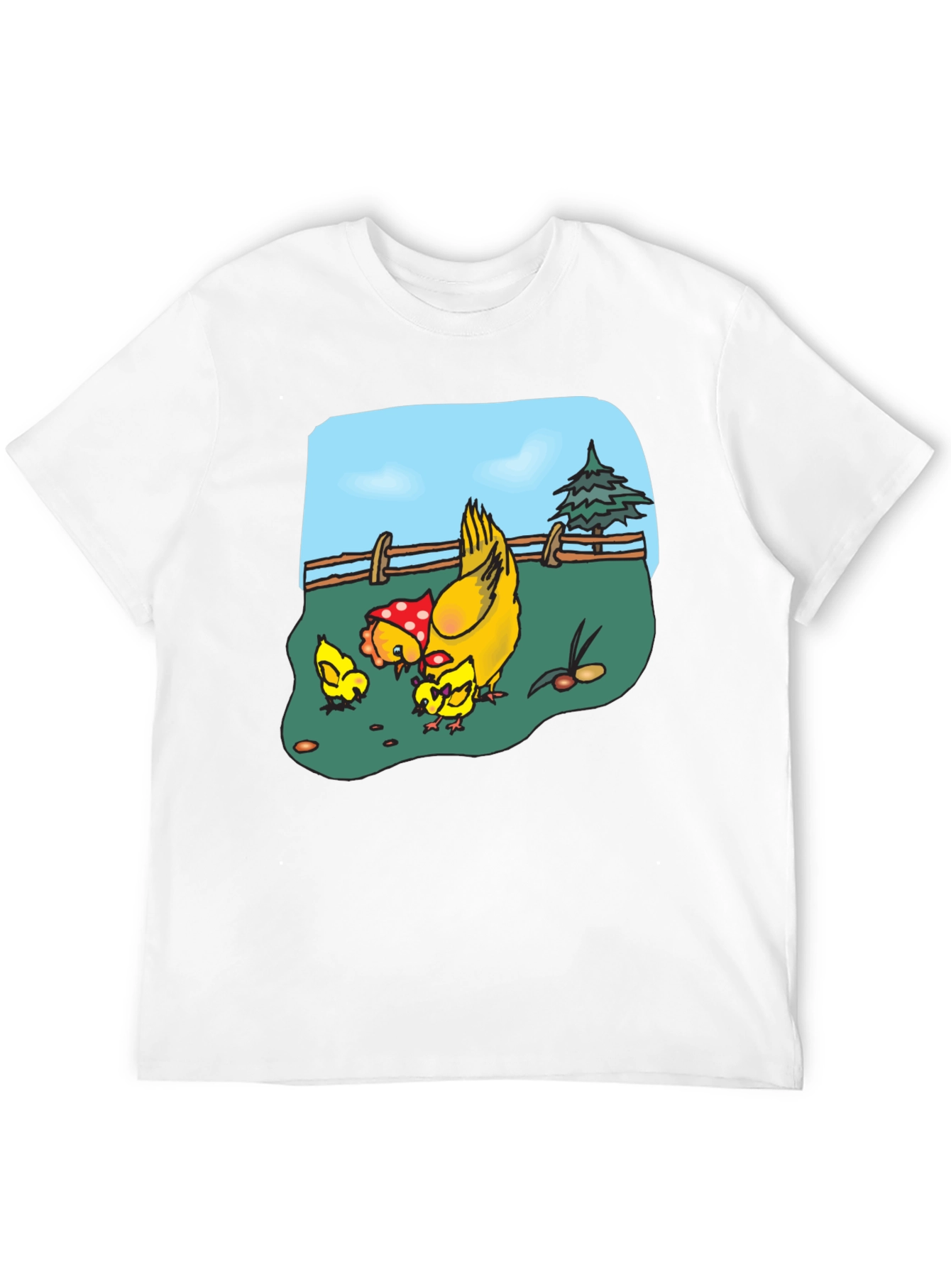 Chicken & Chicks Cartoon T-Shirt