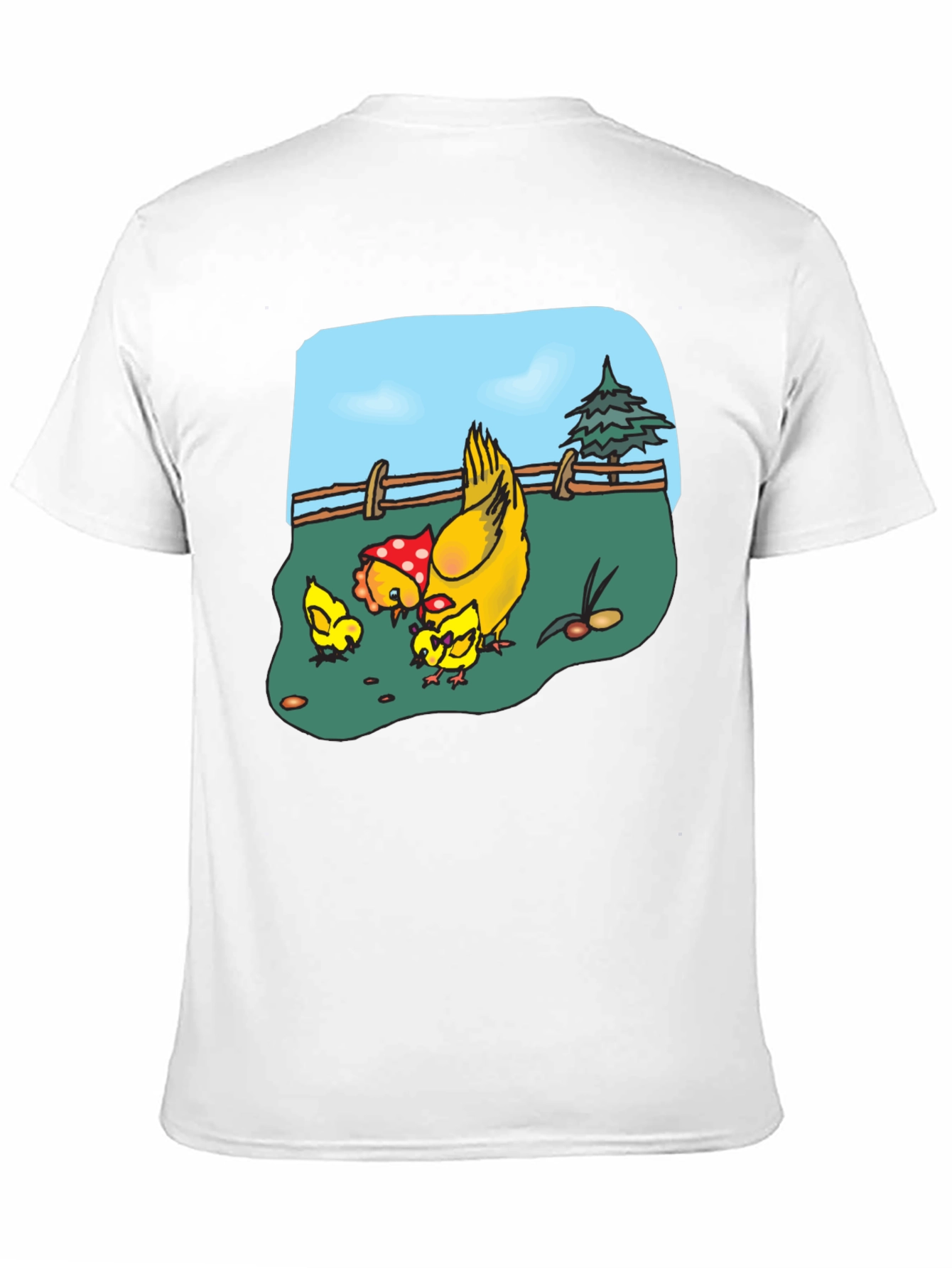 Chicken & Chicks Cartoon T-Shirt