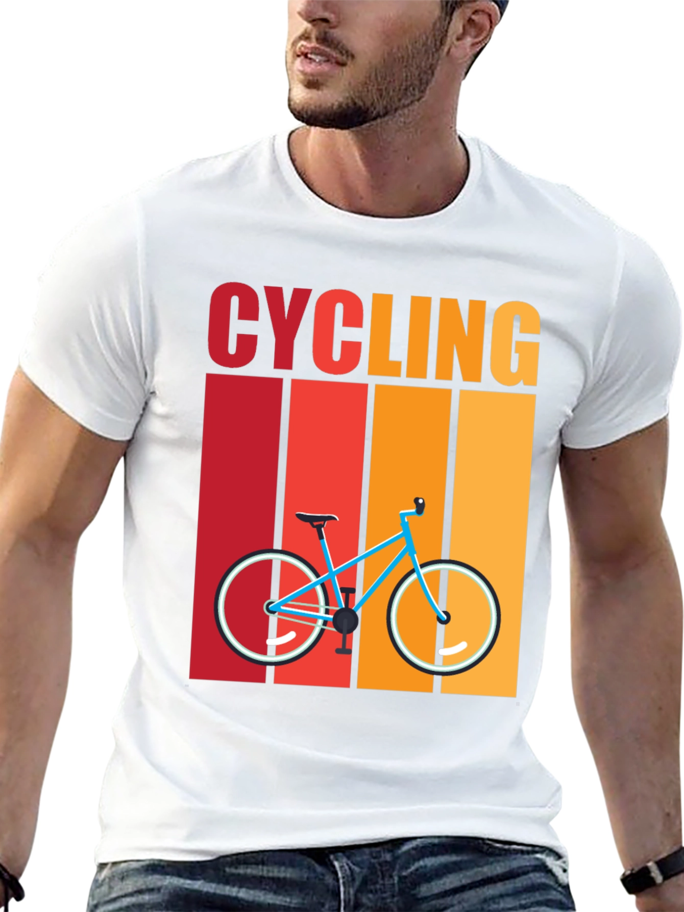 Cycling Retro T-Shirt - Bike Design
