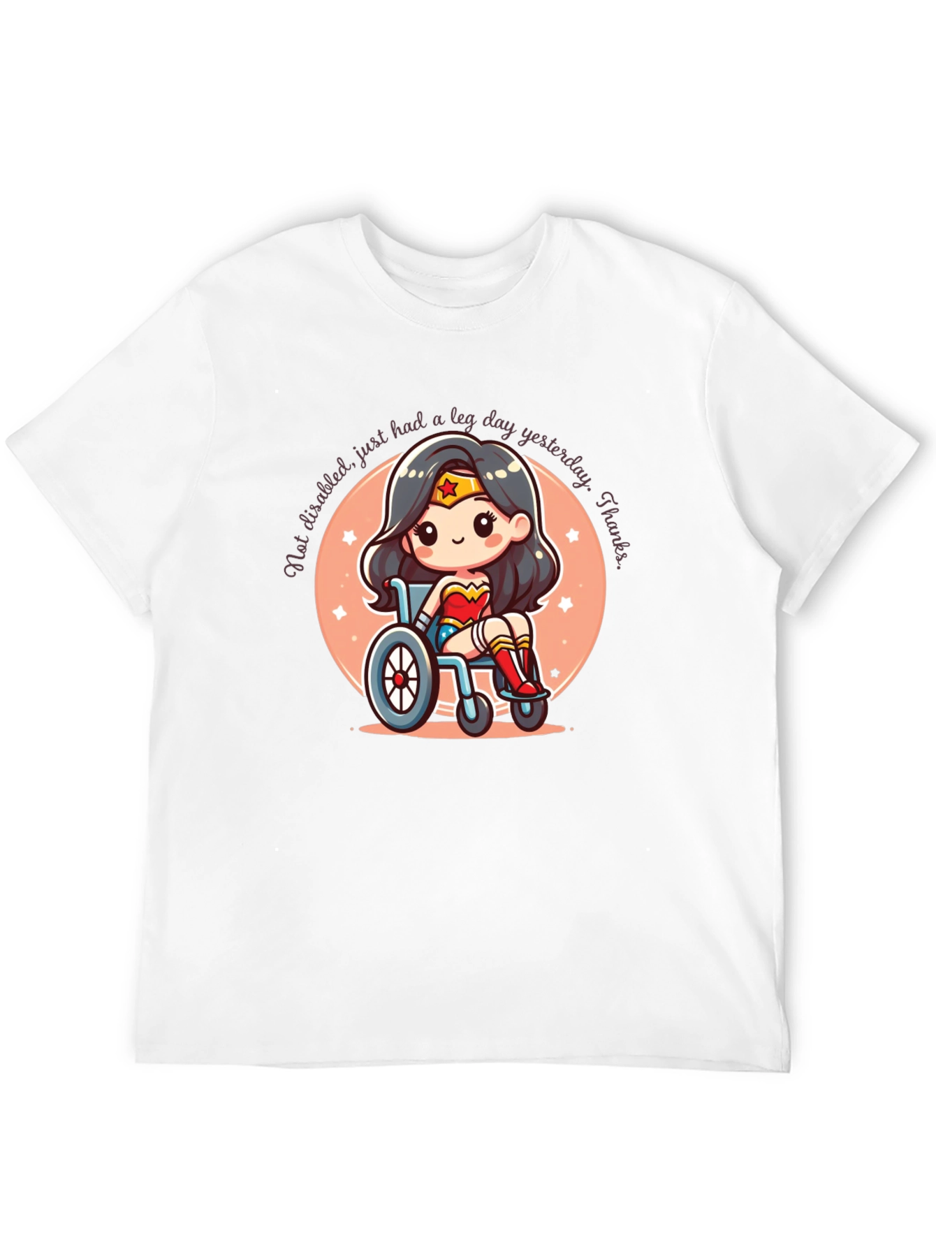 Wonder Woman Leg Day T-Shirt - Black Cotton Tee