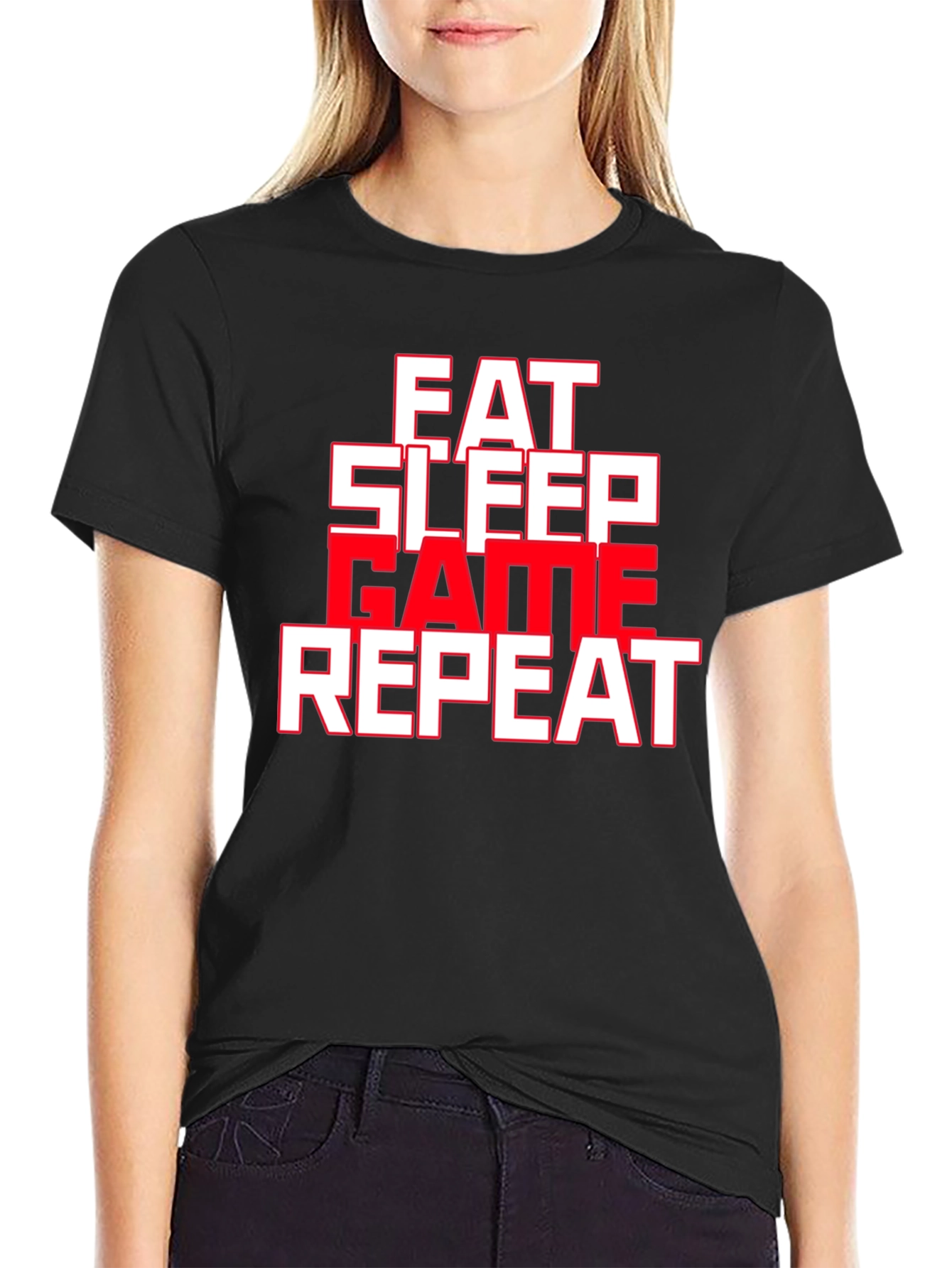 Eat Sleep Game Repeat Graphic Tee