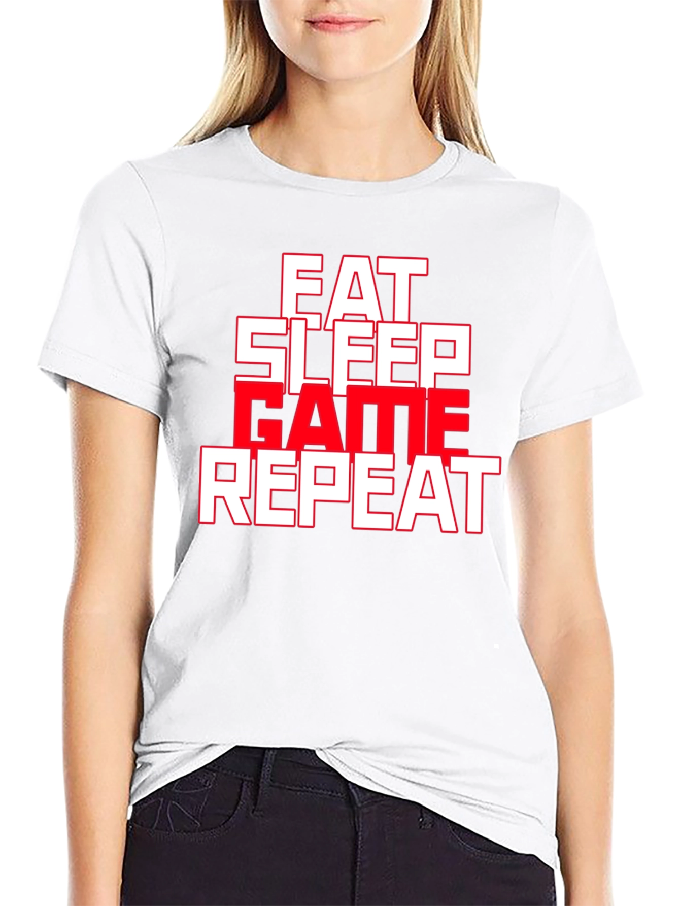 Eat Sleep Game Repeat Graphic Tee