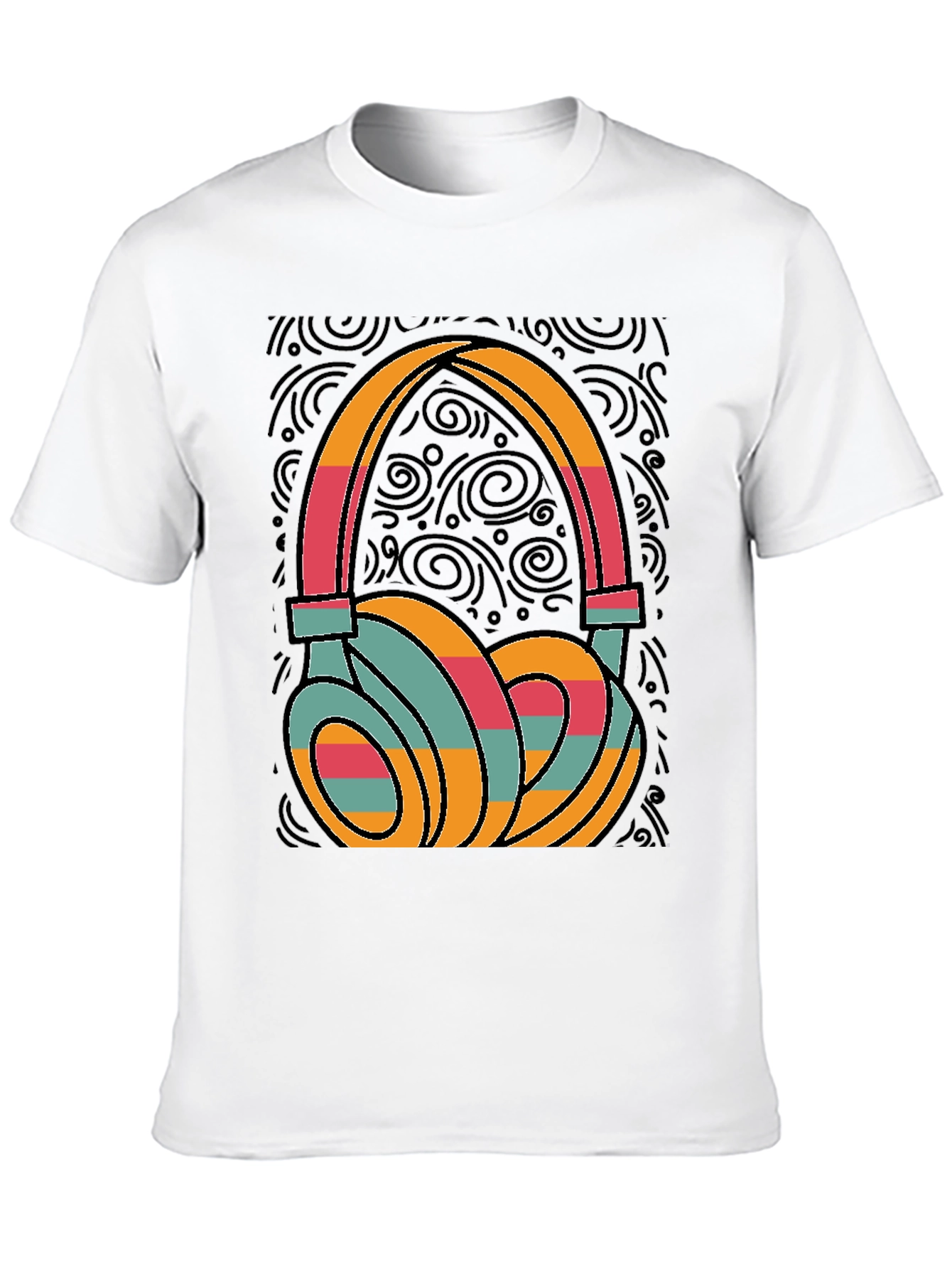 Retro Headphones Graphic Tee - Cool Music Lover T-Shirt