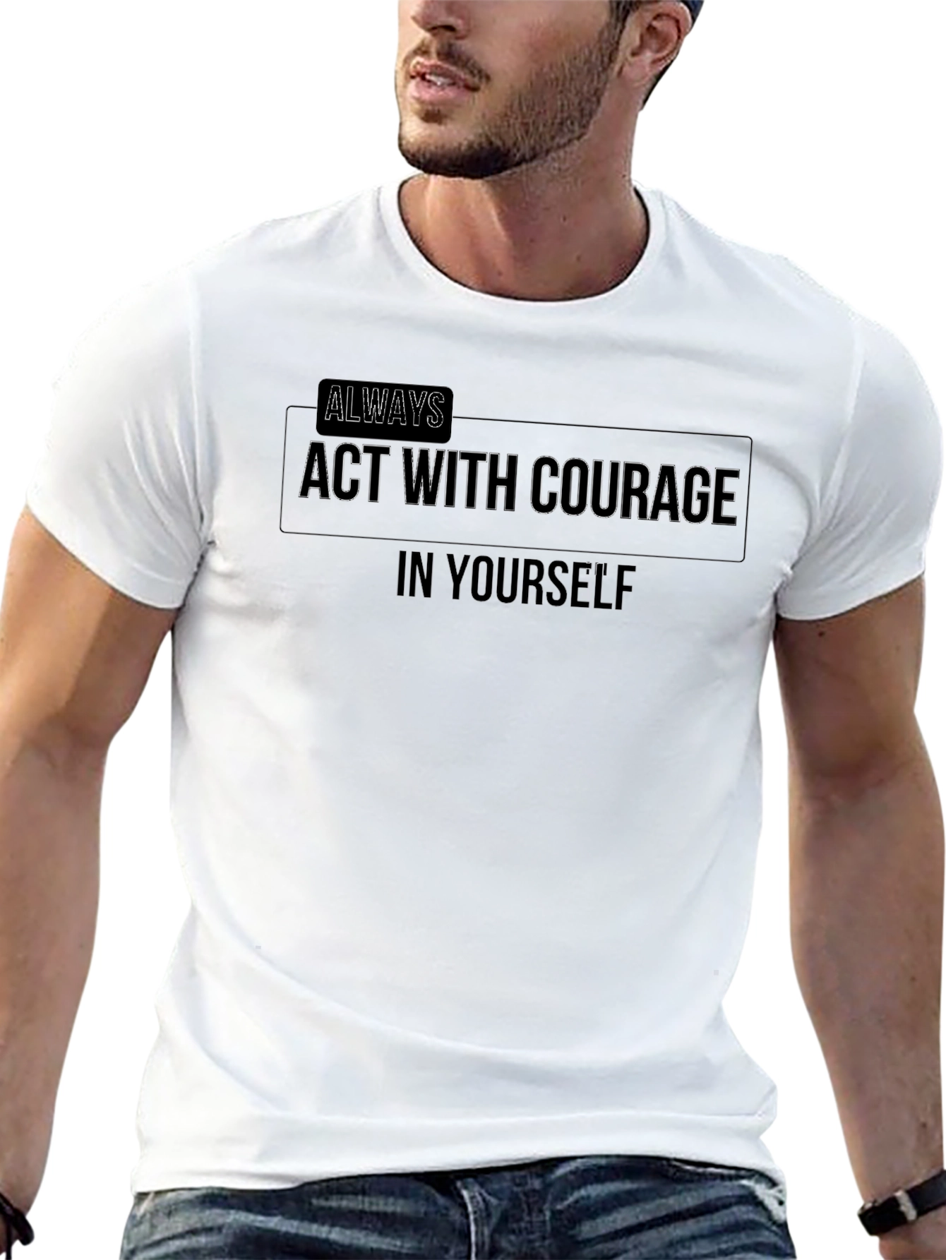 Courage Graphic Black T-Shirt