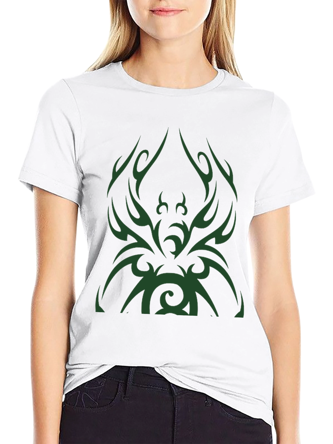 Tribal Design Mens Black T-Shirt