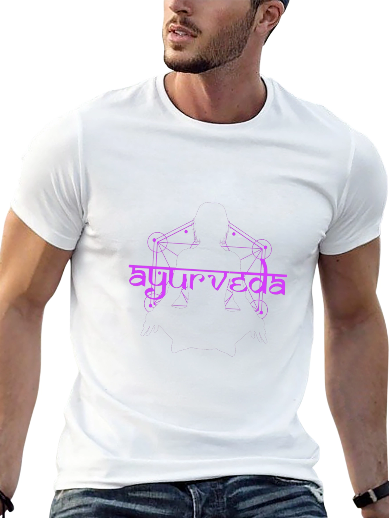 Ayurveda Design Black T-Shirt