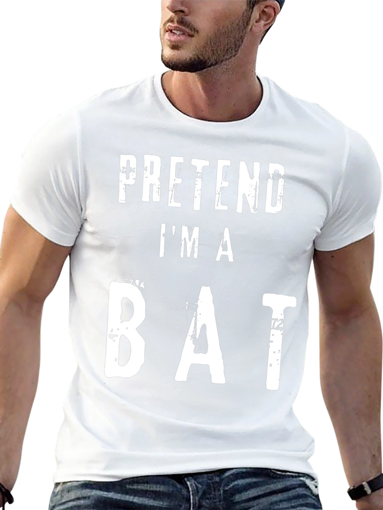 Pretend Im A Bat T-Shirt Funny Halloween Costume Tee