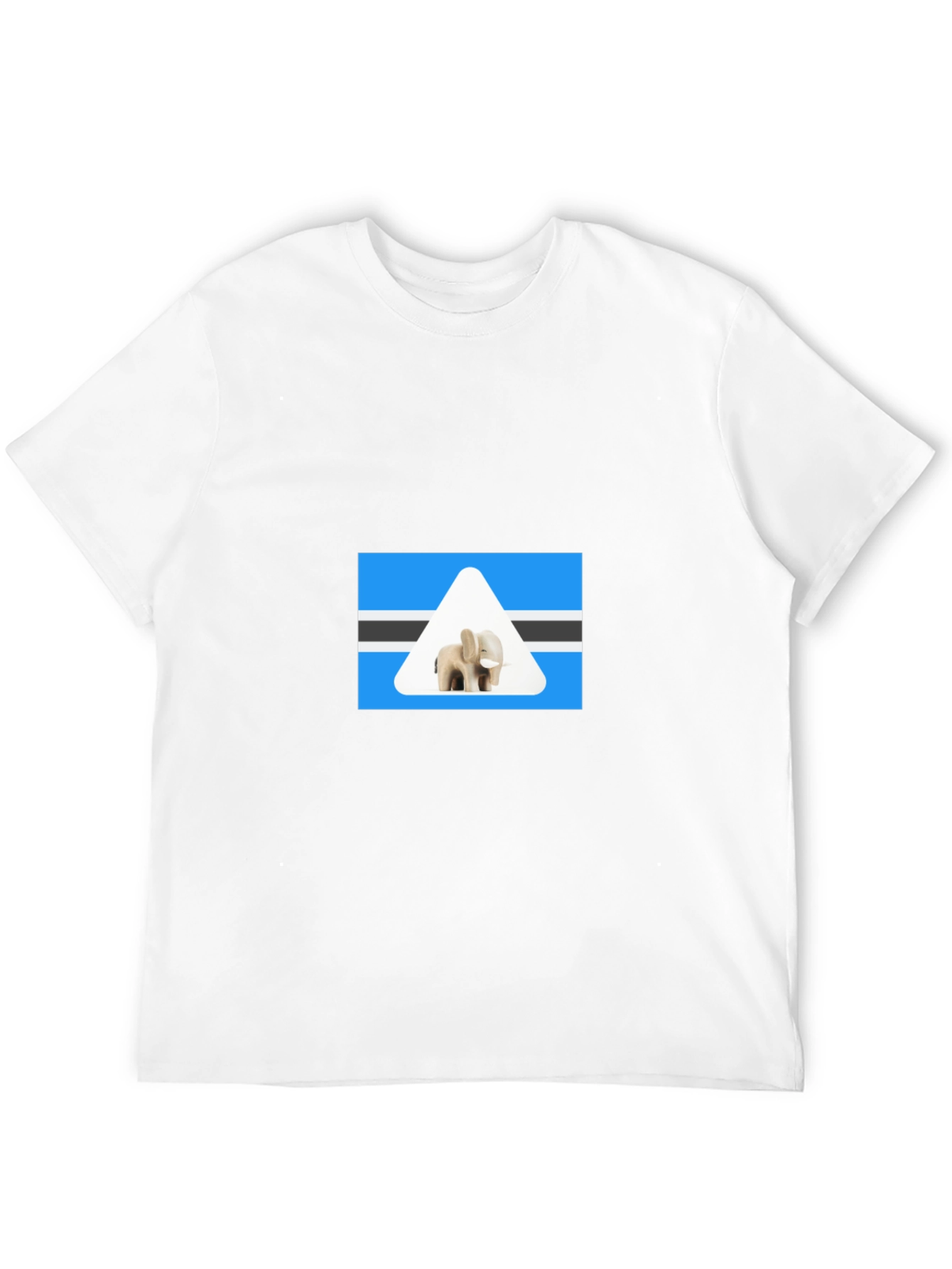 Botswana Elephant T-Shirt - Black Cotton Tee
