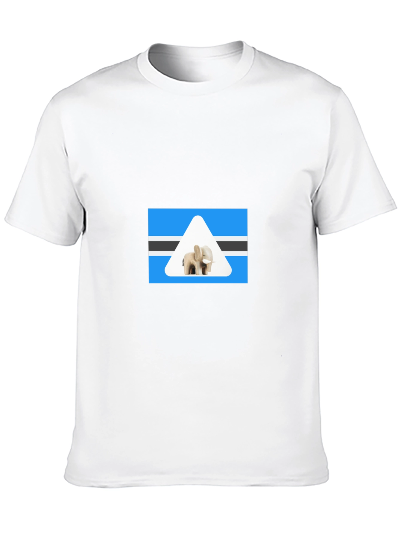 Botswana Elephant T-Shirt - Black Cotton Tee