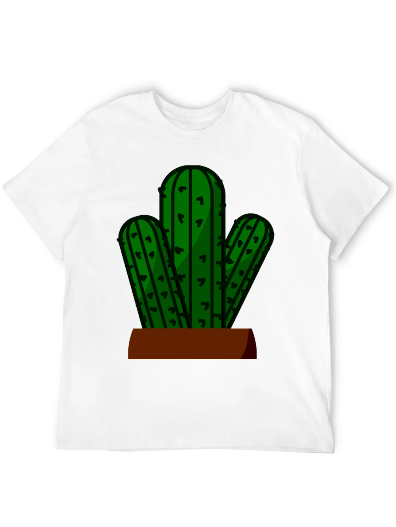 Cactus Graphic Tee - Black Casual T-Shirt