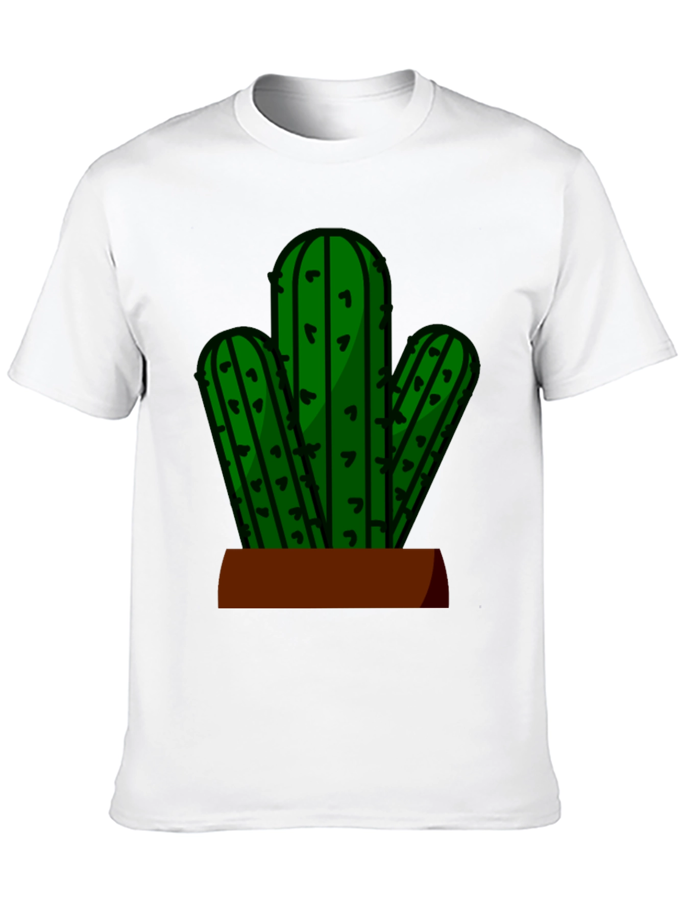 Cactus Graphic Tee - Black Casual T-Shirt